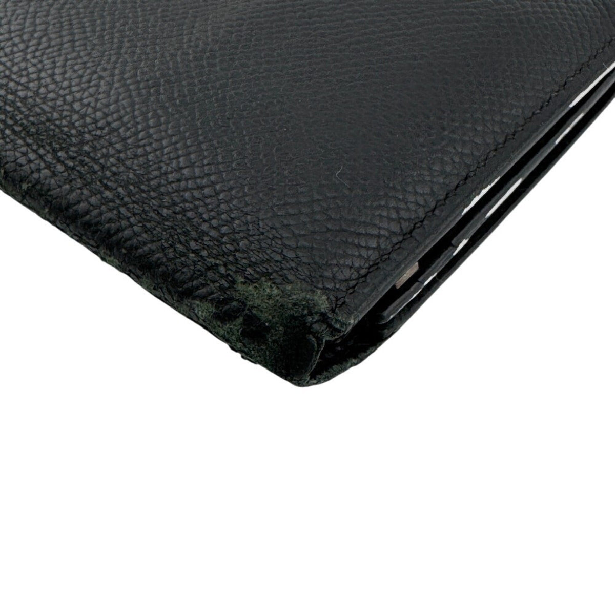 Hermes Black Leather Long Wallet (Bi-Fold) (Pre-Owned)