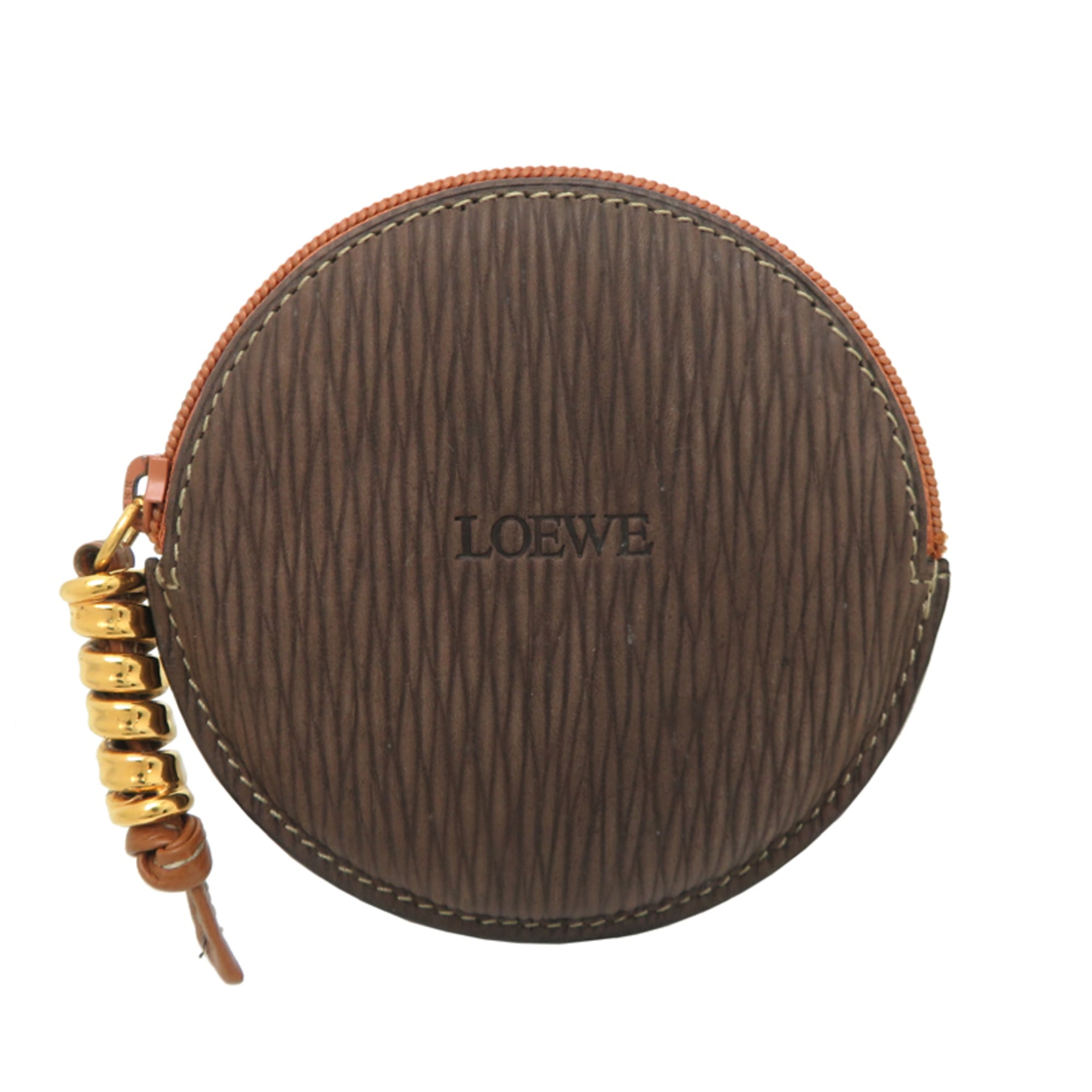 Loewe Brown Leather Coin Purse/Coin Case (Pre-Owned)