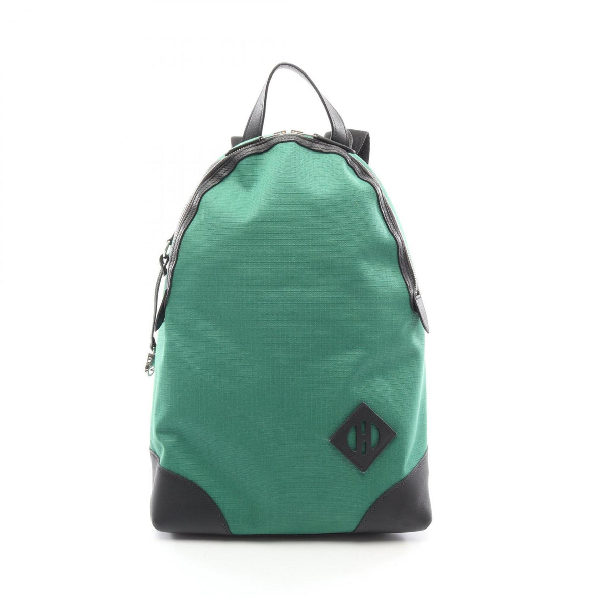 Hermes Black Green Swift Leather Backpack (Pre-Owned)