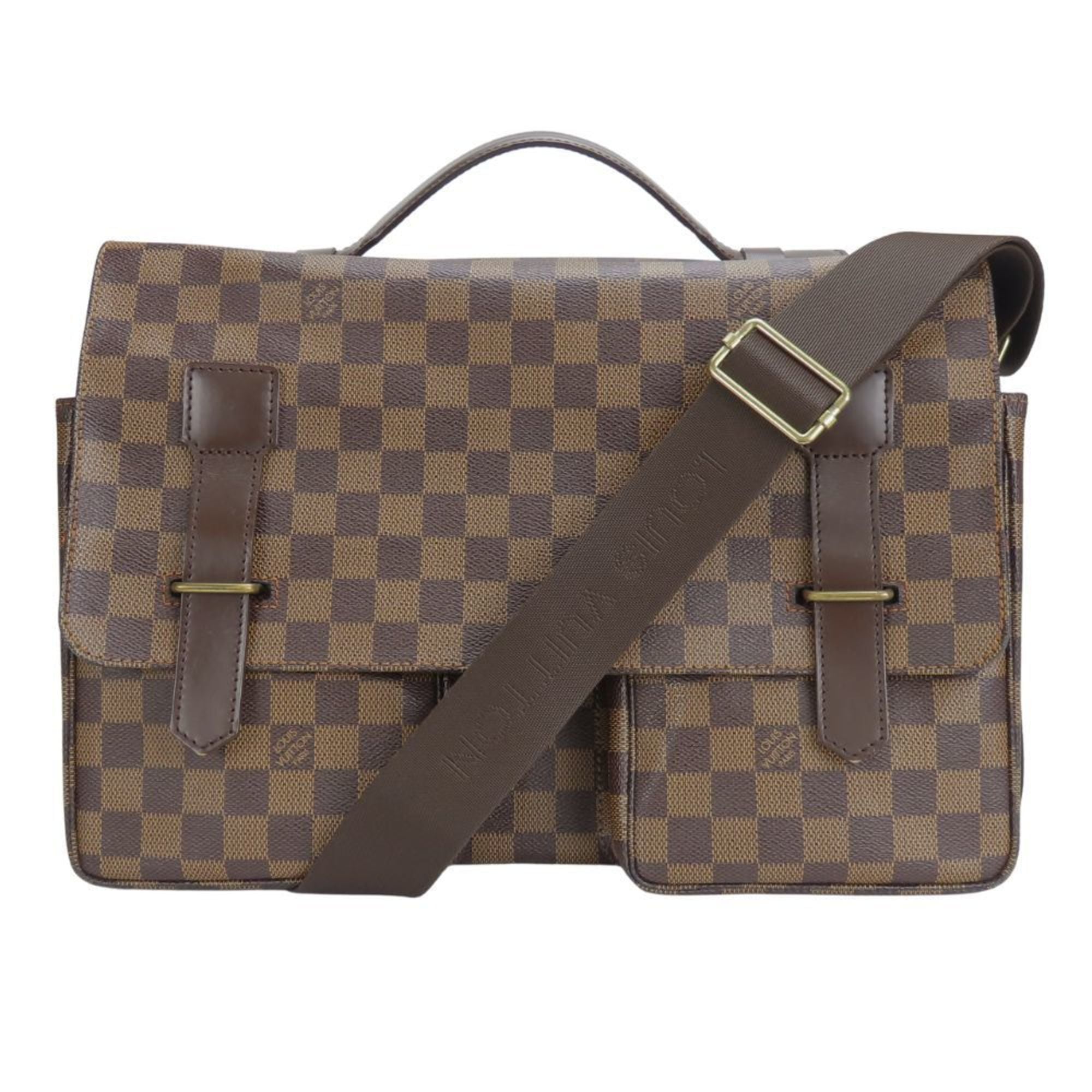 Louis Vuitton Brown Ebene Damier Canvas Handbag Shoulder Bag (Pre-Owned)