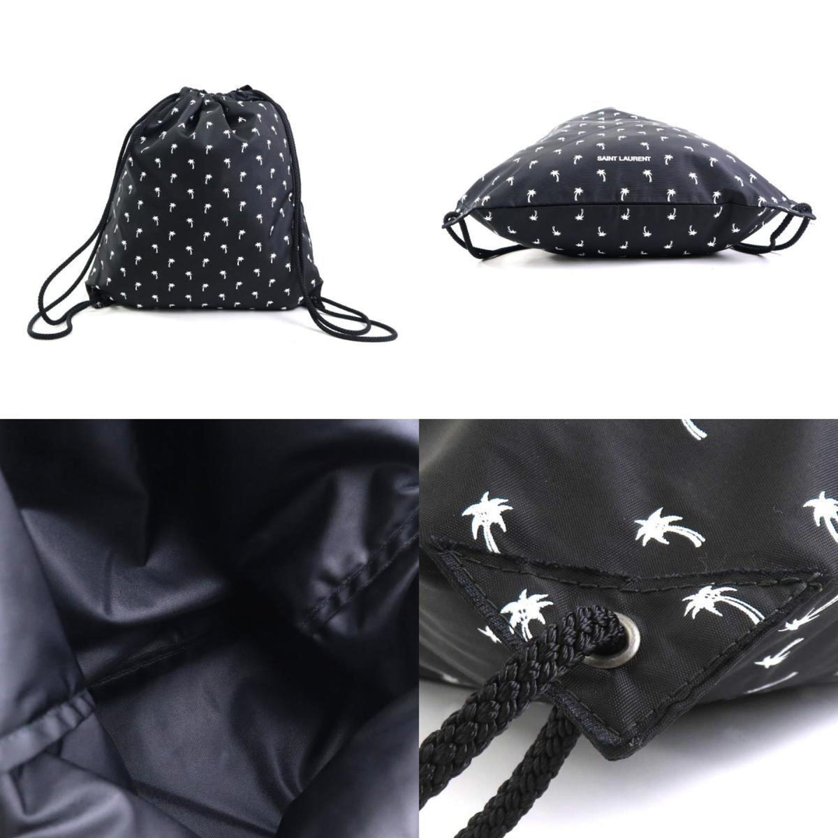 Saint Laurent Black White Nylon Backpack (Pre-Owned)