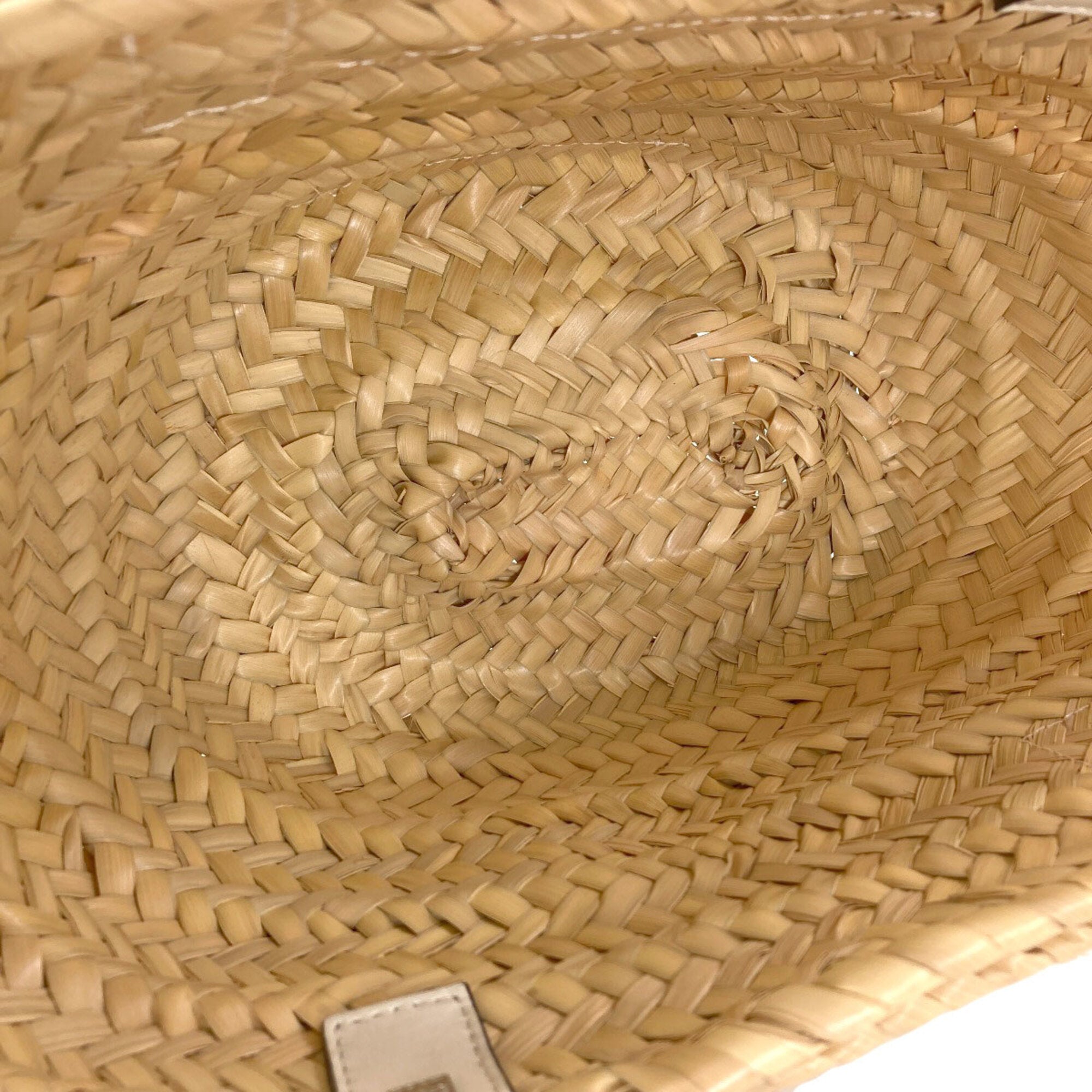 Loewe White Leather Basket Tote Bag (Pre-Owned)