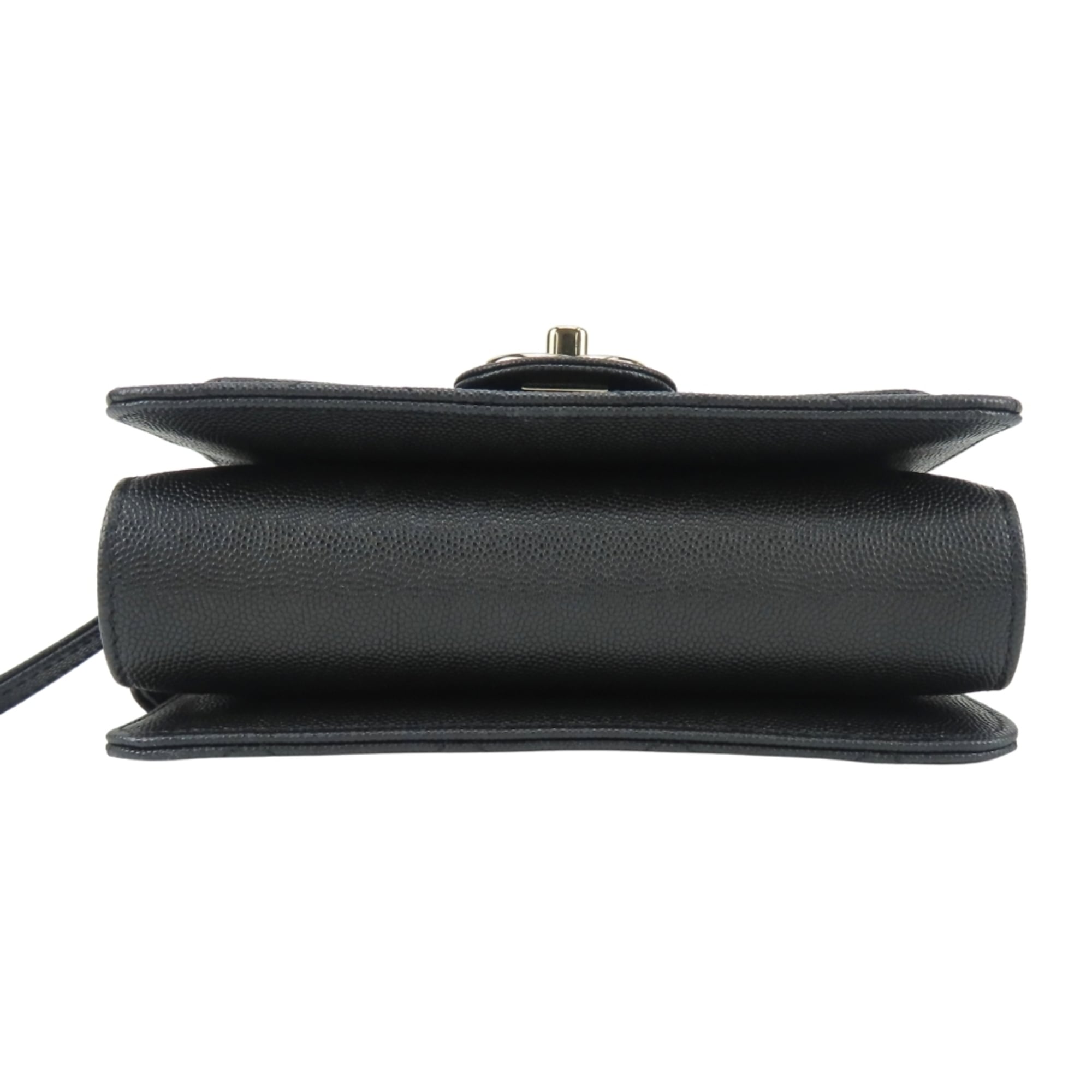 Chanel Black Grained Calfskin Shoulder Bag (Pre-Owned)