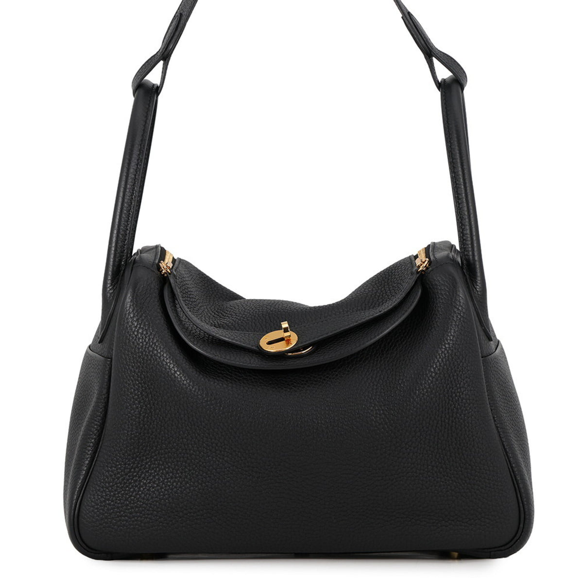 Hermes Black Taurillon Clemence Leather Handbag Shoulder Bag (Pre-Owned)