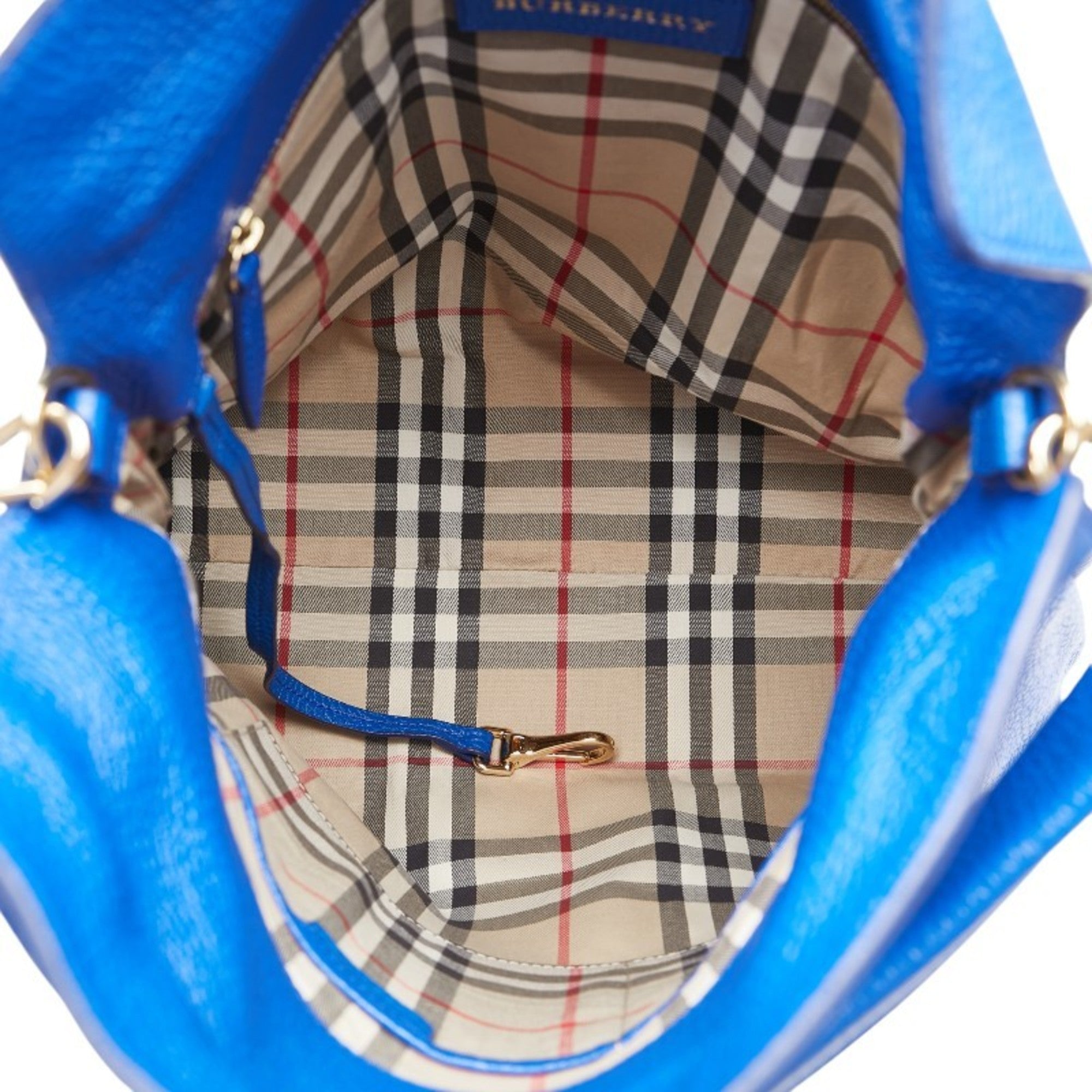 Burberry Blue Leather Handbag (Pre-Owned)