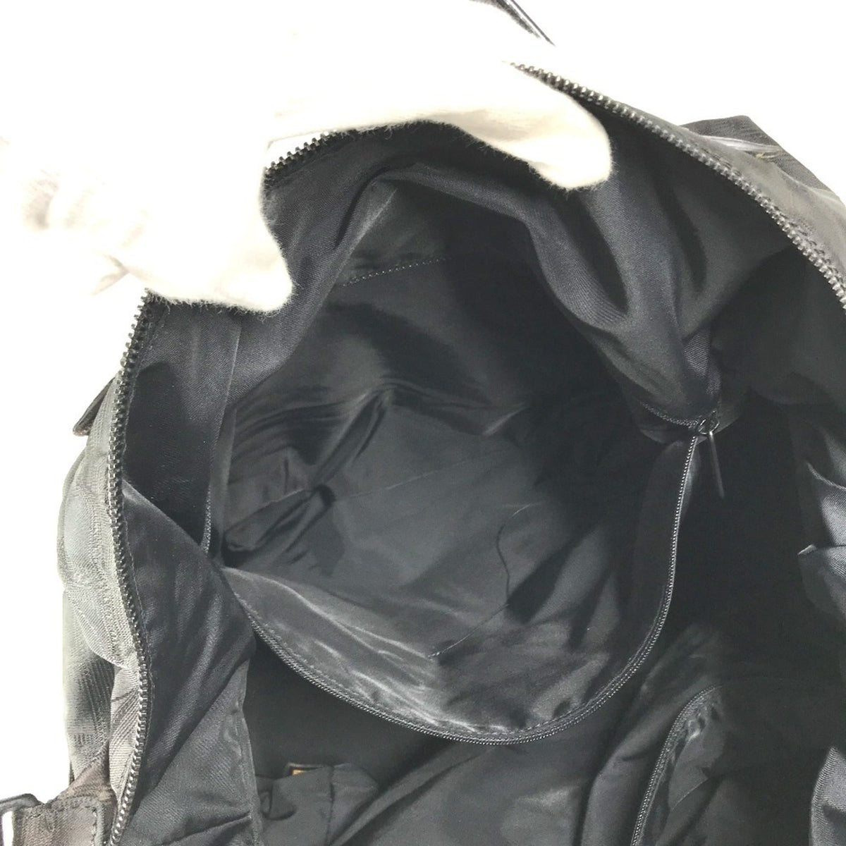 Chanel New Travel Line Black Nylon Leather Boston Bag Handbag (Pre-Owned)