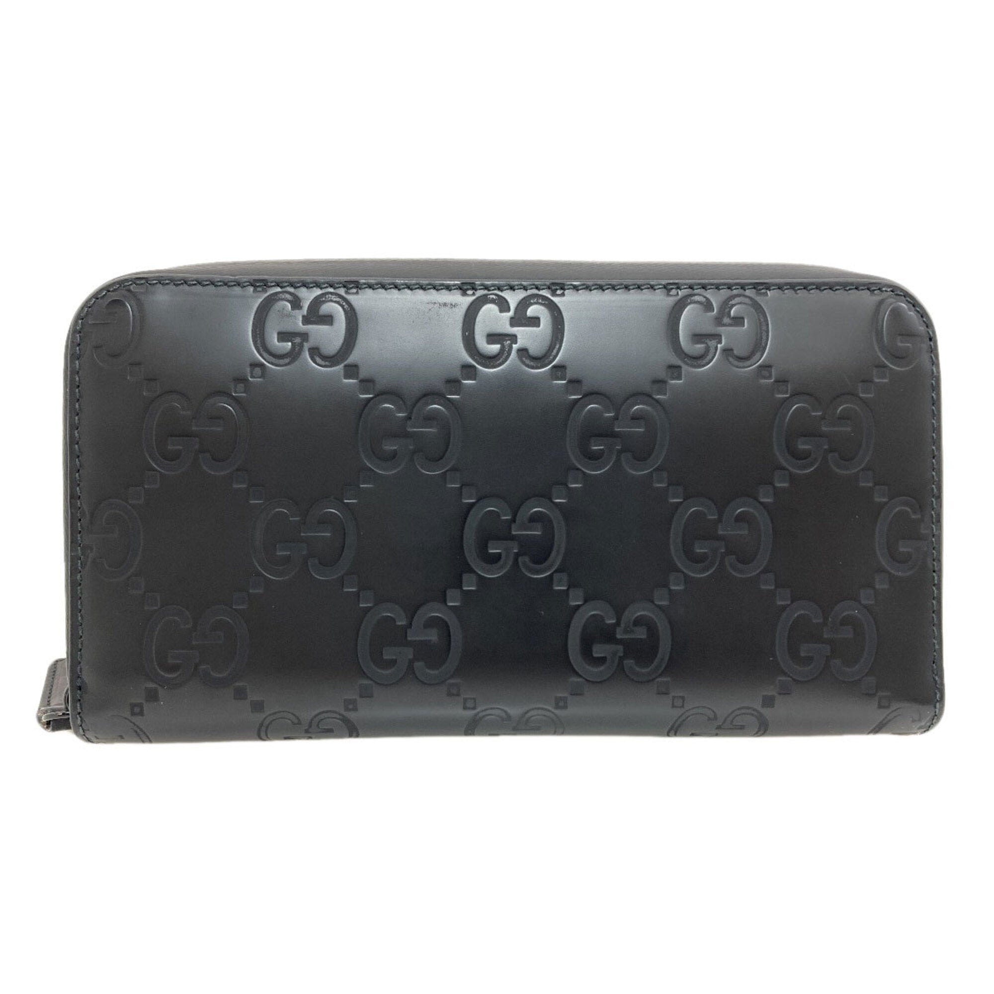 Gucci Black Rubber Long Wallet (Bi-Fold) (Pre-Owned)
