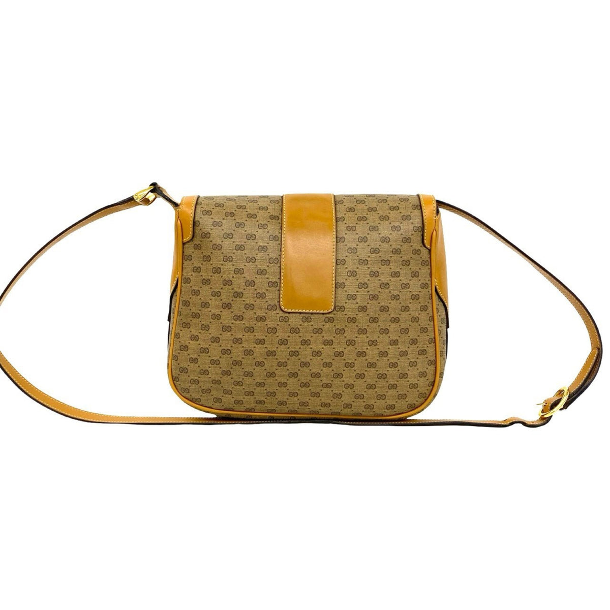 Gucci Brown Leather Pvc Pochette Shoulder Bag (Pre-Owned)