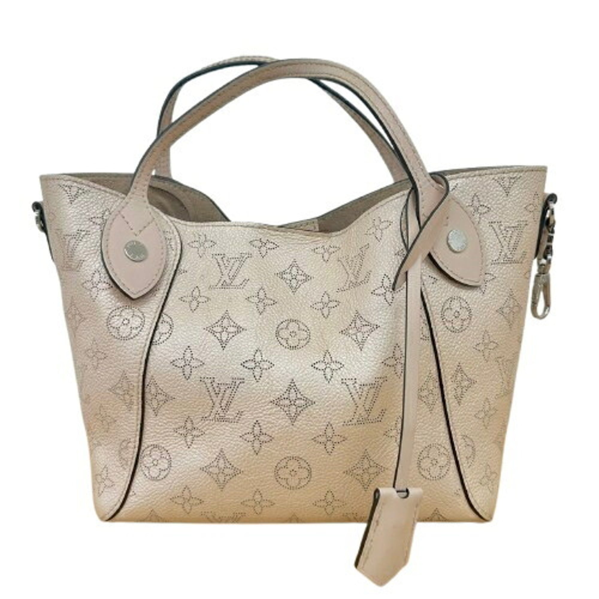 Louis Vuitton Mahina Pink Beige Leather Handbag Shoulder Bag (Pre-Owned)