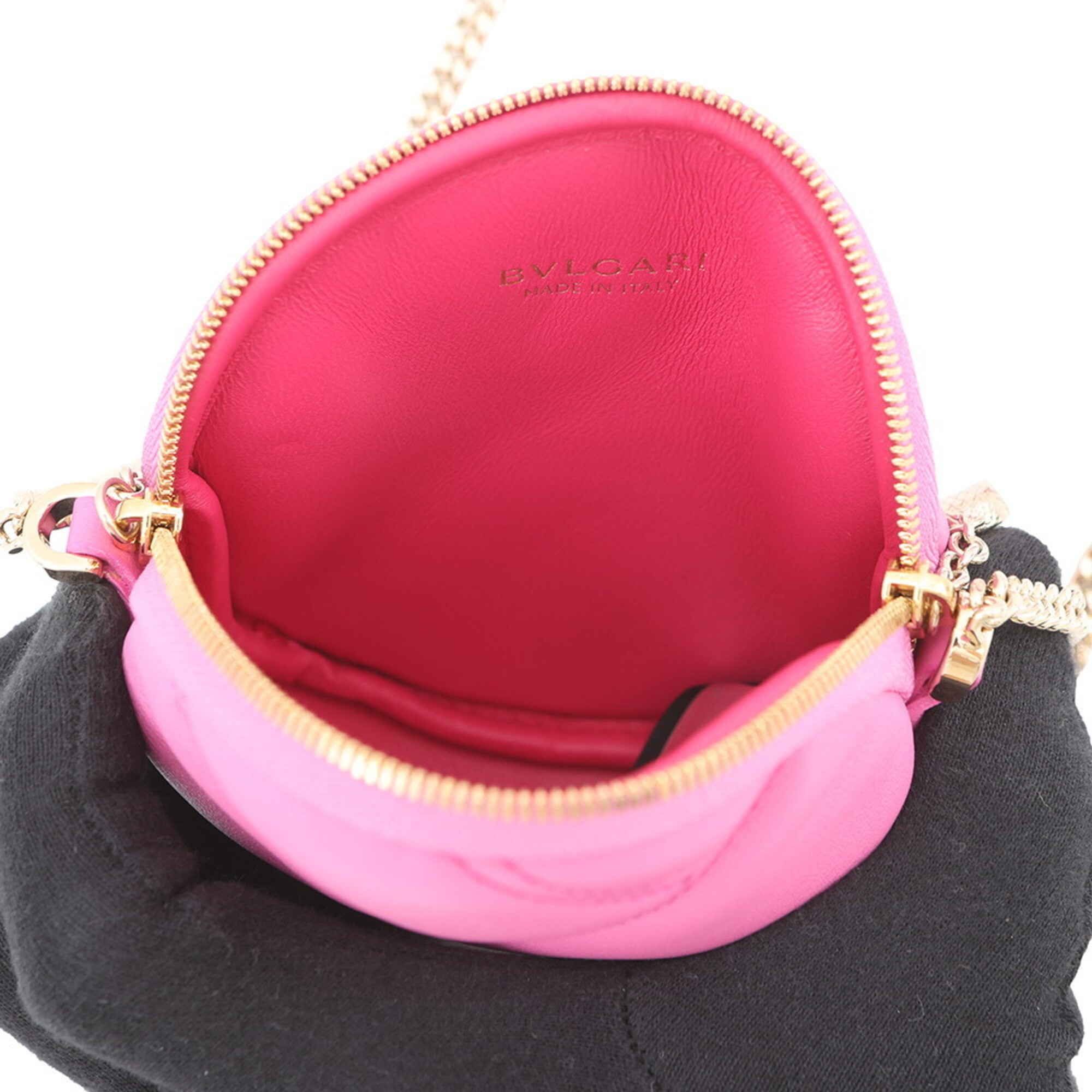Bvlgari Pink Leather Handbag Pochette (Pre-Owned)