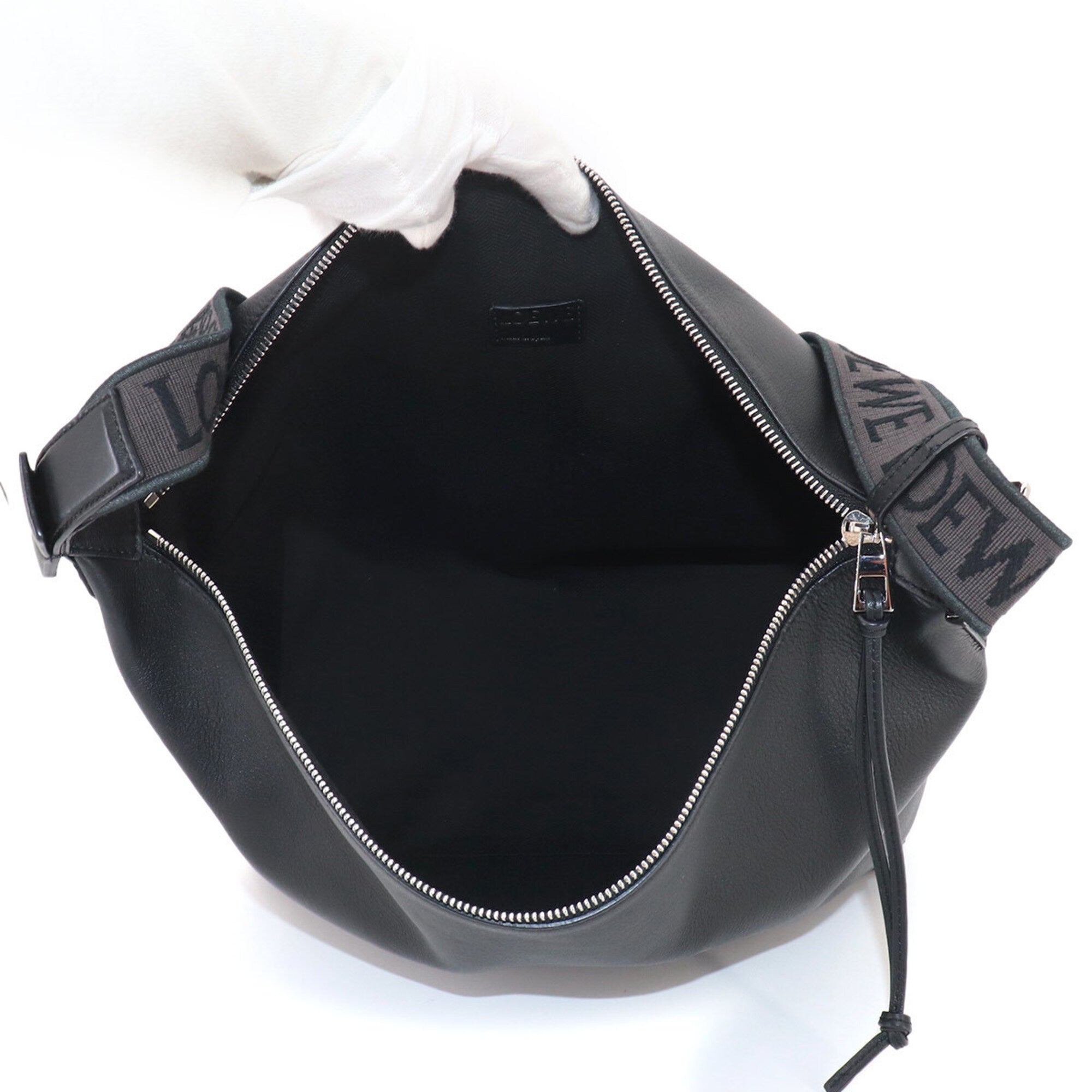 Loewe Black Leather Handbag Shoulder Bag Sling Bag (Pre-Owned)
