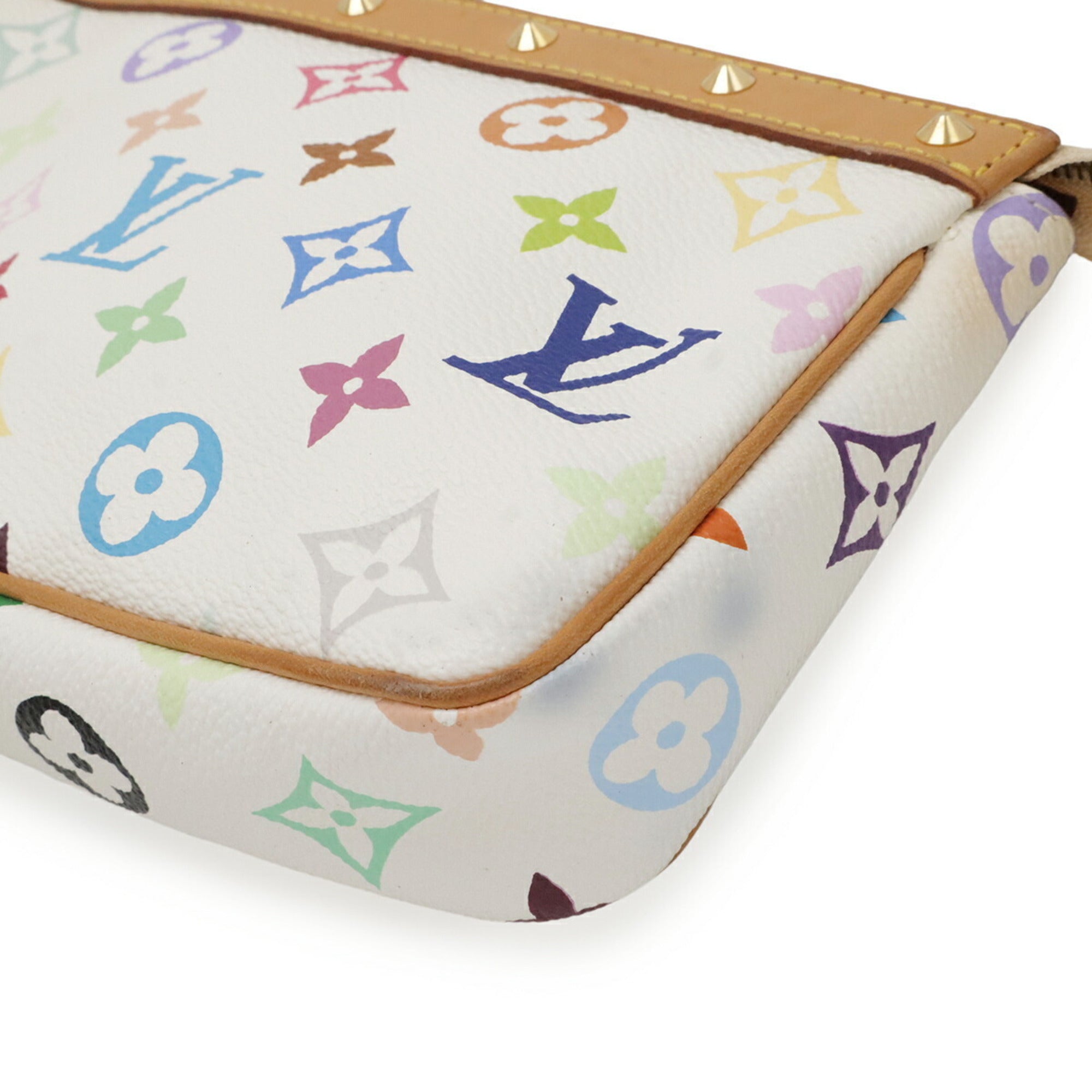 Louis Vuitton Blanc Monogram Multi-Color White Monogram Multicolore Handbag Pochette Pouch (Pre-Owned)