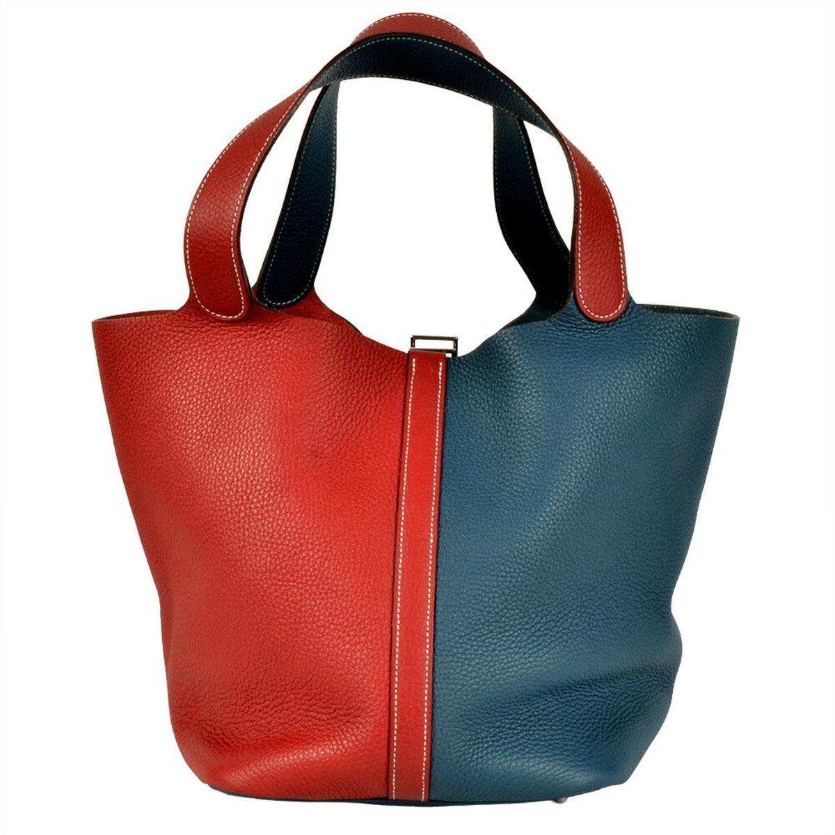 Hermes Picotin Rouge Casaque Taurillon Clemence Leather Handbag (Pre-Owned)