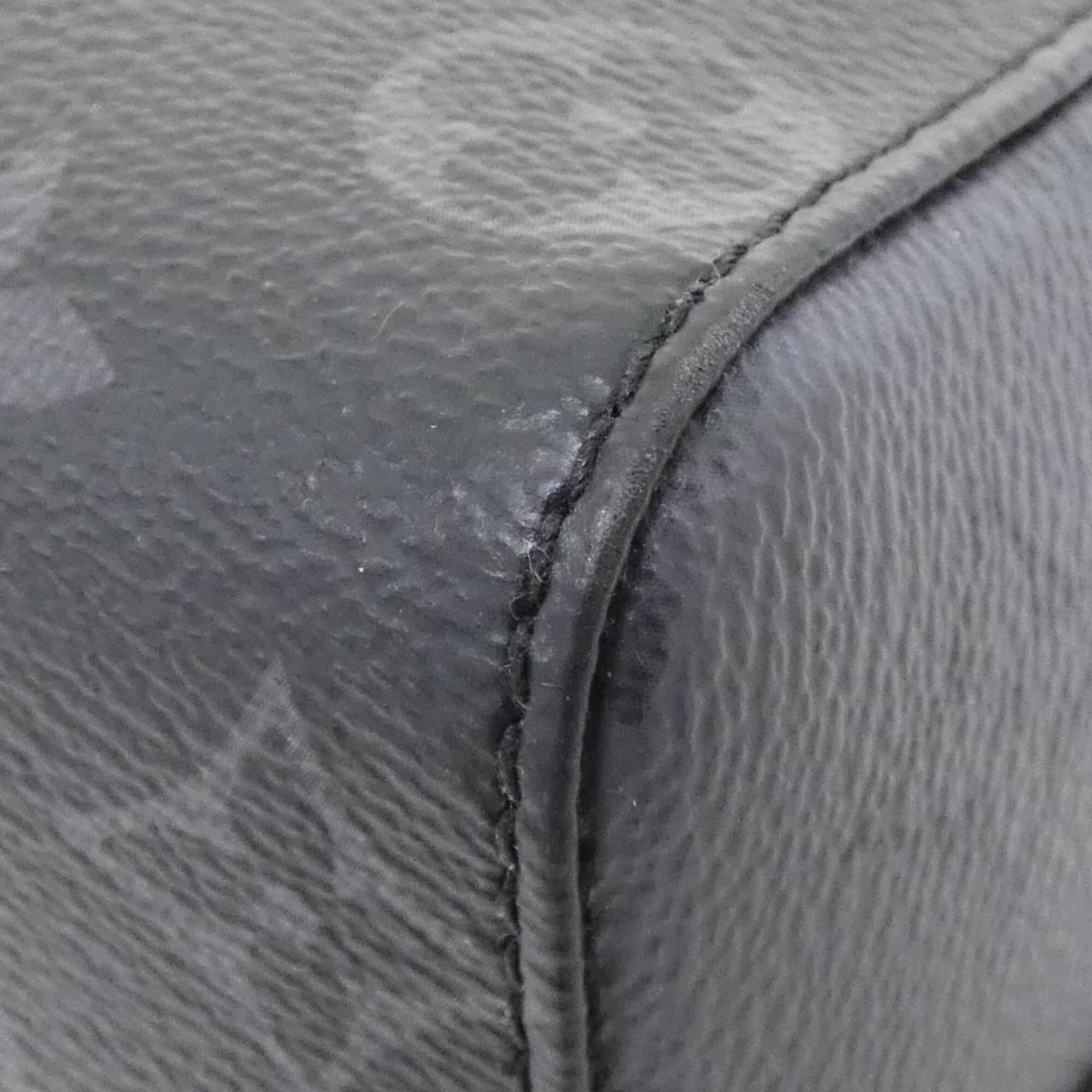 Louis Vuitton Black Gris Coated Canvas Shoulder Bag (Pre-Owned)