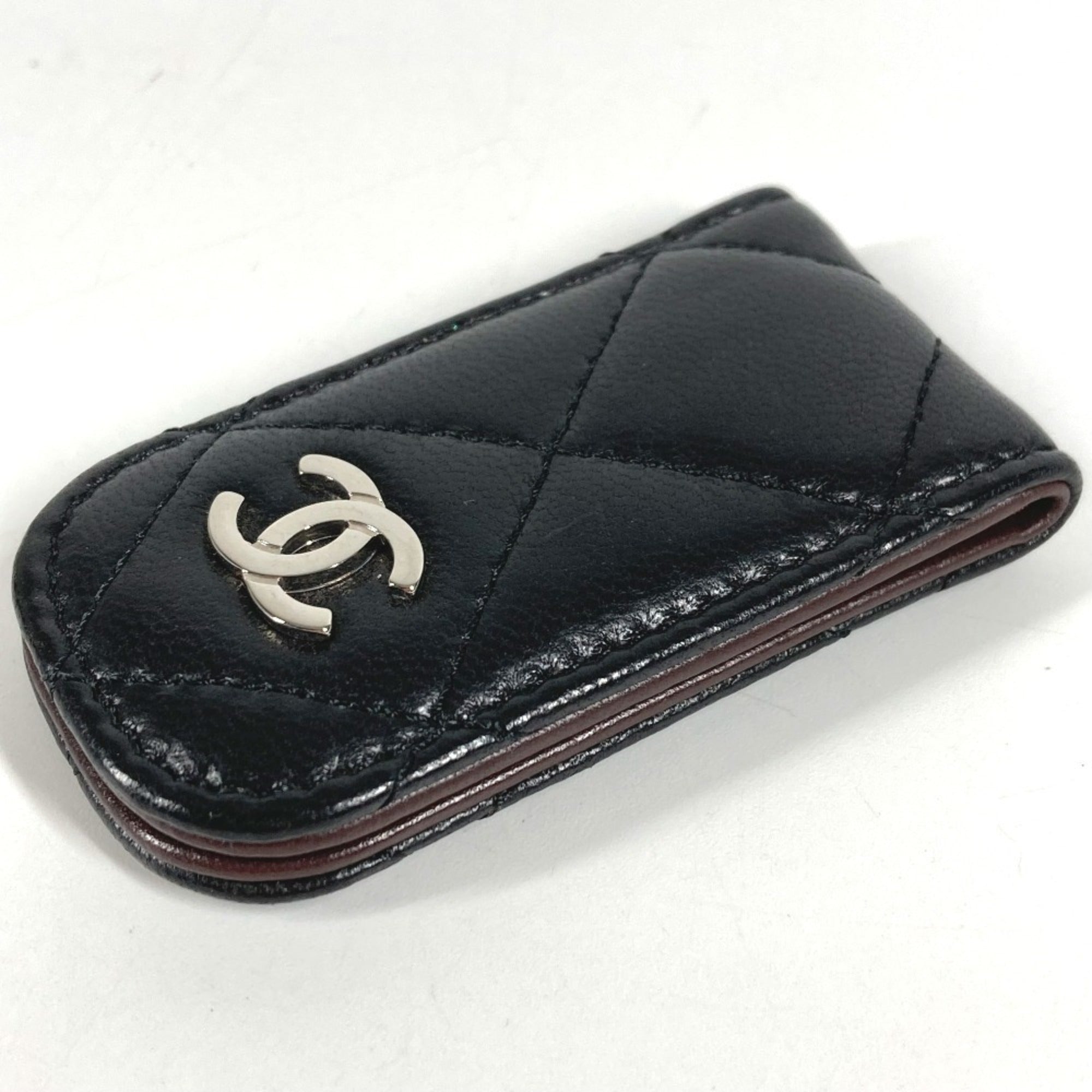 Chanel Black Leather Money Clip (Pre-Owned)