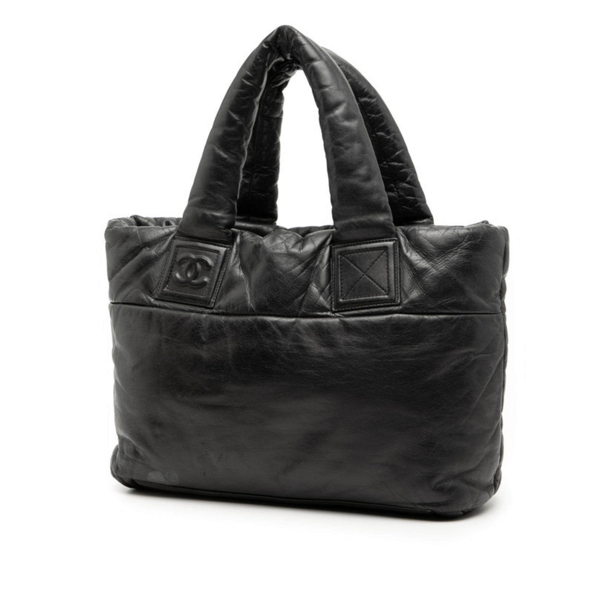 Chanel Black Leather Tote Bag (Pre-Owned)