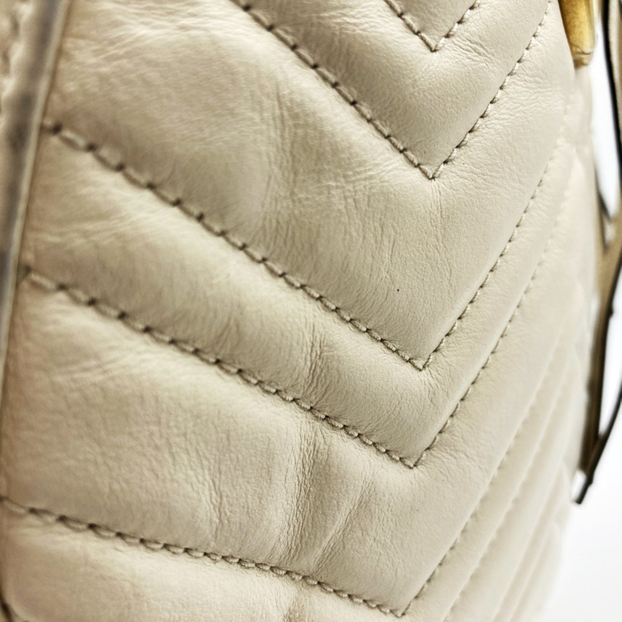 Gucci White Leather Backpack (Pre-Owned)
