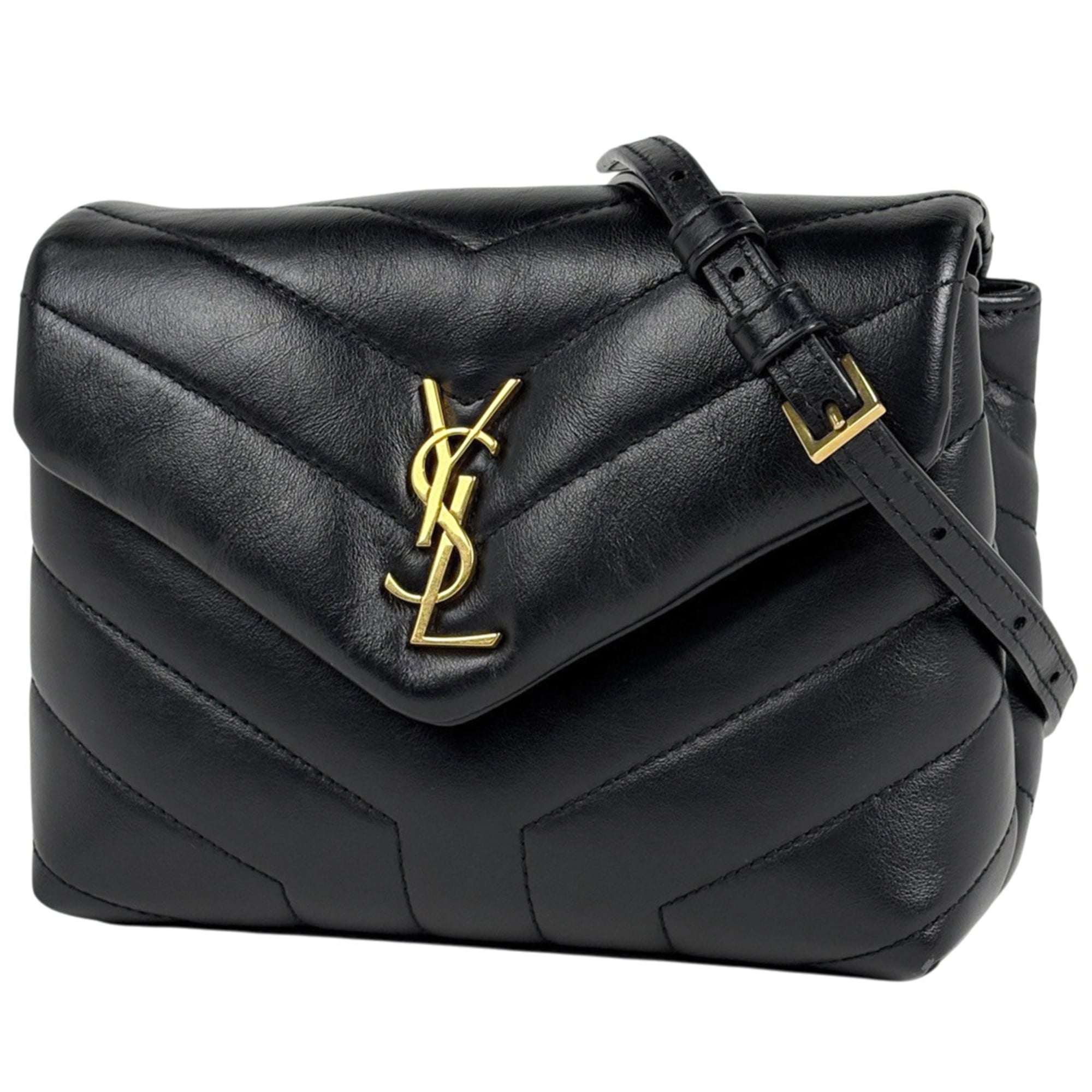 Yves Saint Laurent Black Leather Shoulder Bag (Pre-Owned)