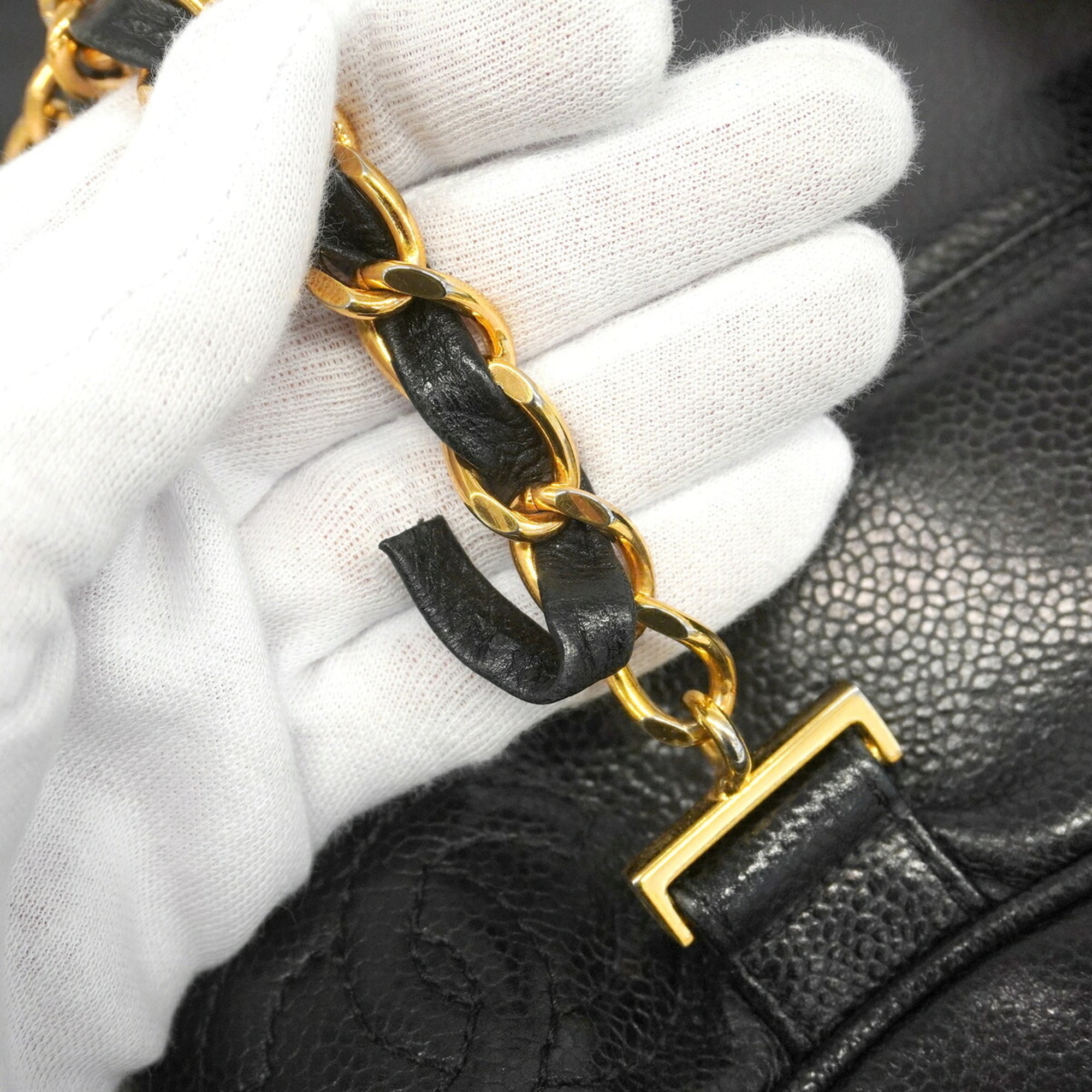Chanel Black Grained Calfskin Backpack (Pre-Owned)