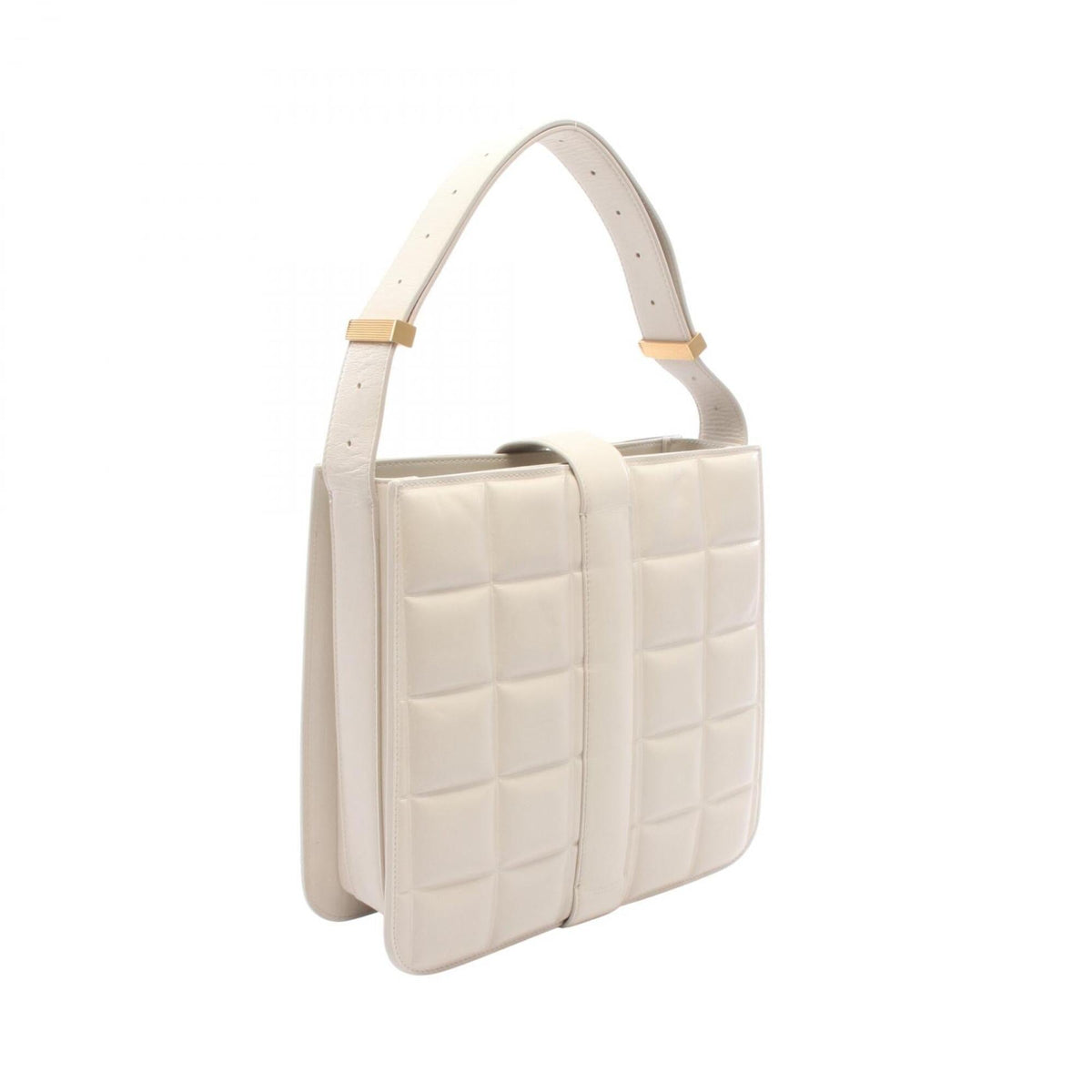 Bottega Veneta White Leather Handbag Shoulder Bag (Pre-Owned)