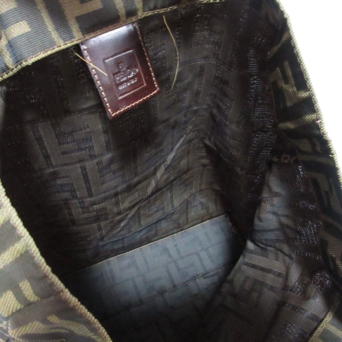Fendi Zucca Brown Canvas Tote Bag (Pre-Owned)