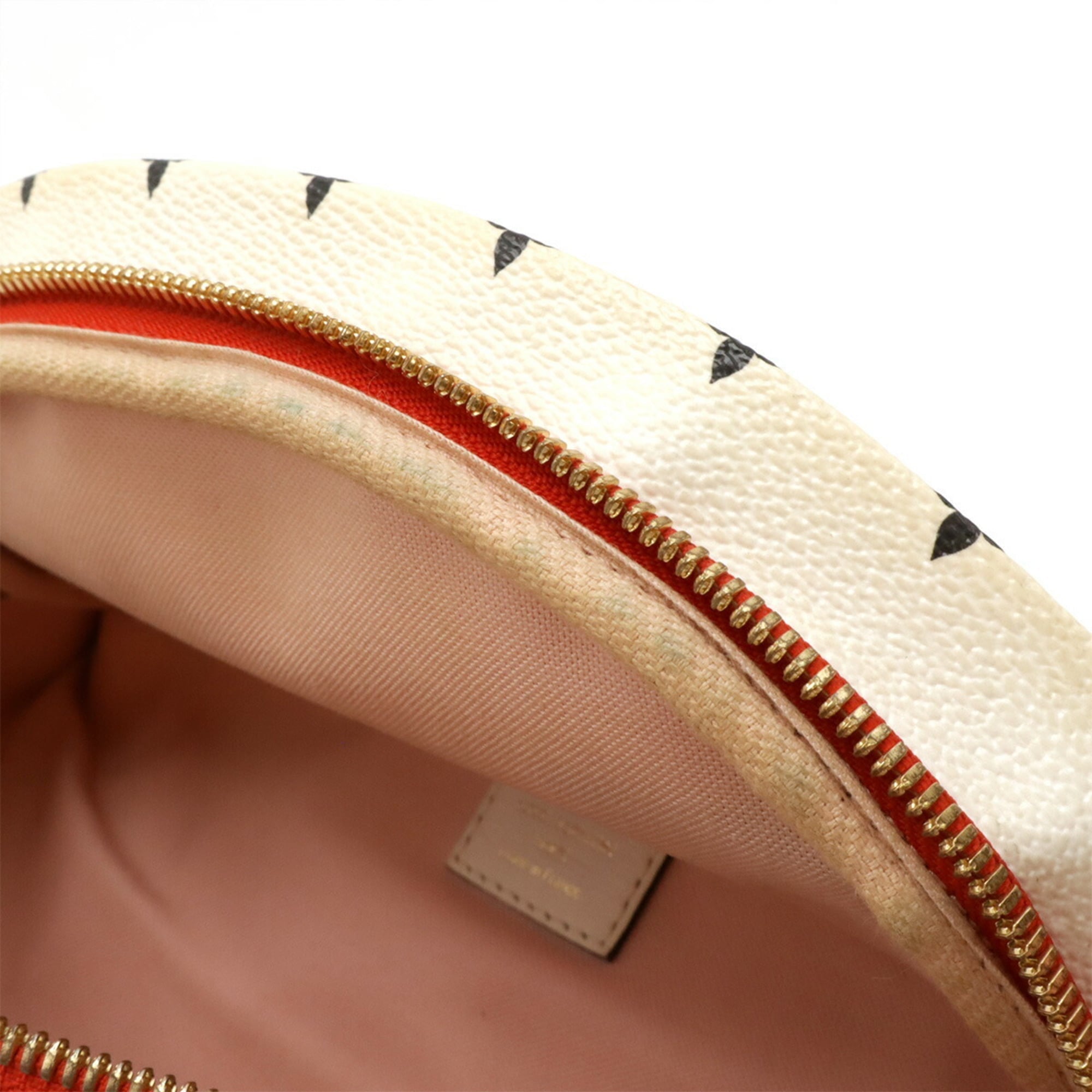 Louis Vuitton Pink Red Color Rouge White Pvc Coated Canvas Leather Fanny Pack (Pre-Owned)