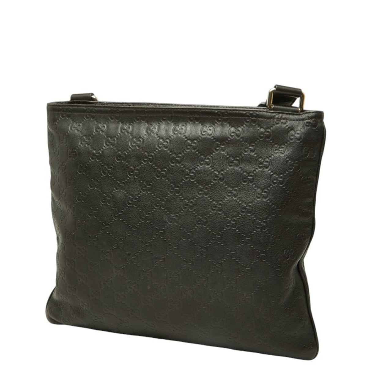 Gucci Dark Brown Pvc Leather Shoulder Bag (Pre-Owned)