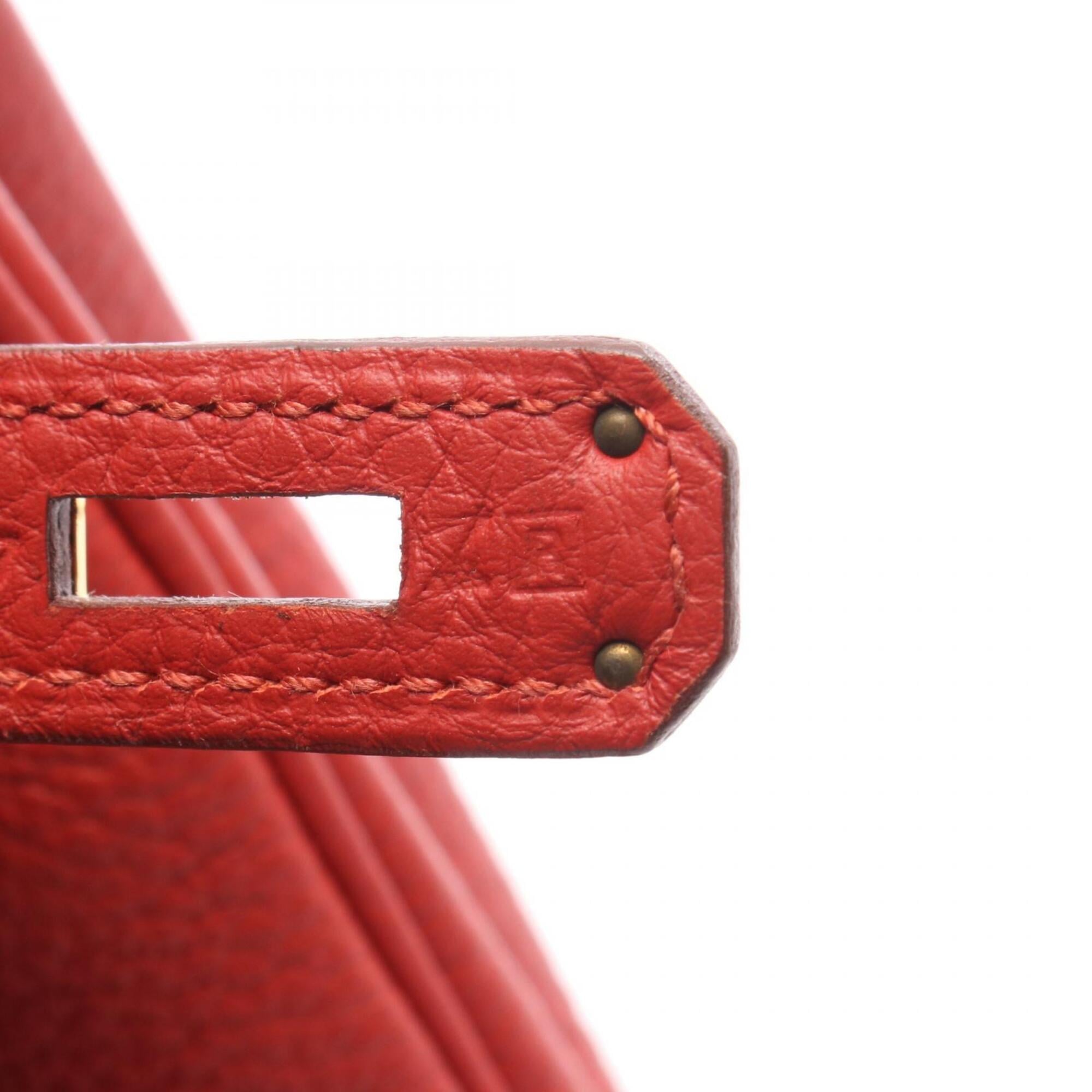 Hermes Red Color Togo Leather Handbag (Pre-Owned)