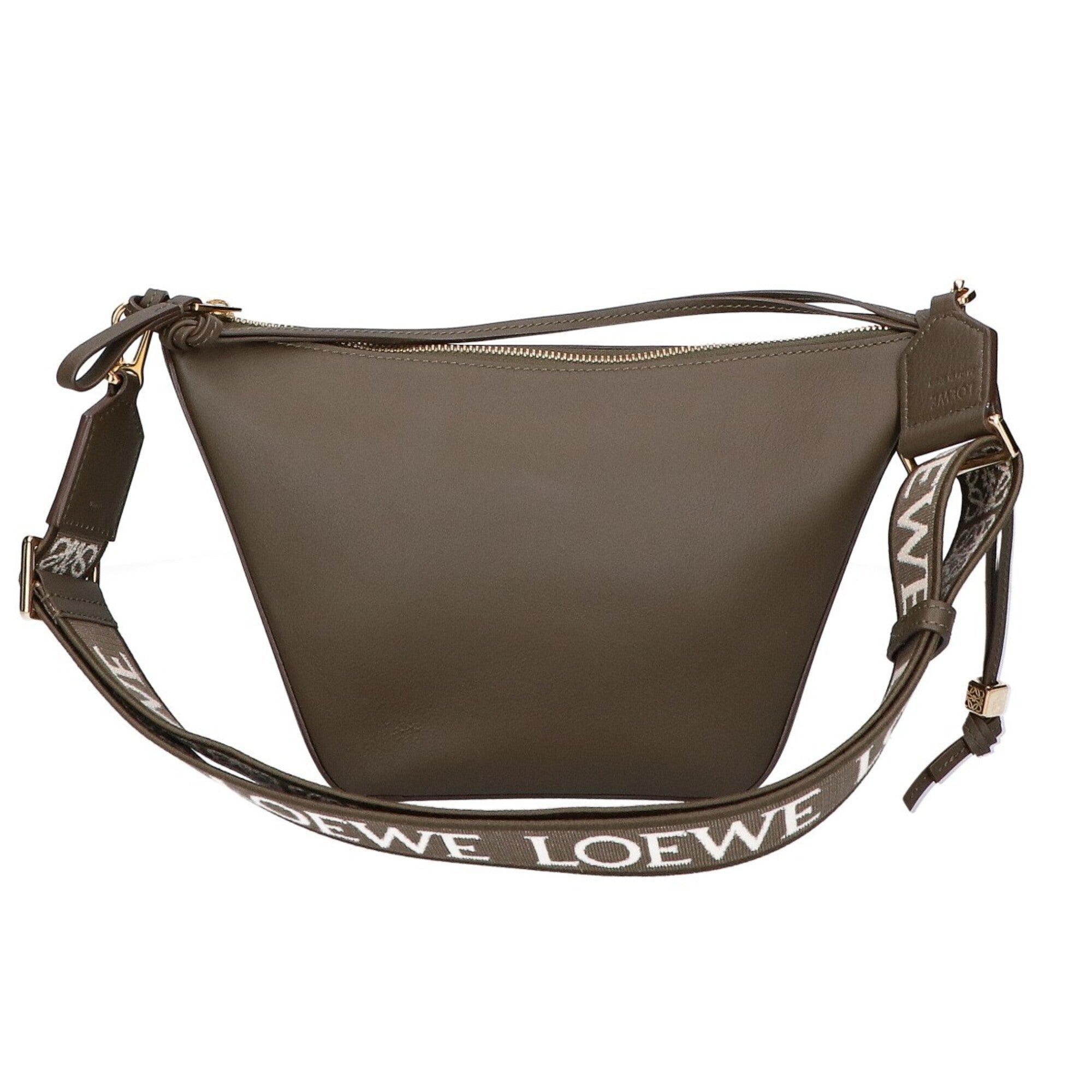 Loewe Dark Khaki Green Leather Shoulder Bag (Pre-Owned)