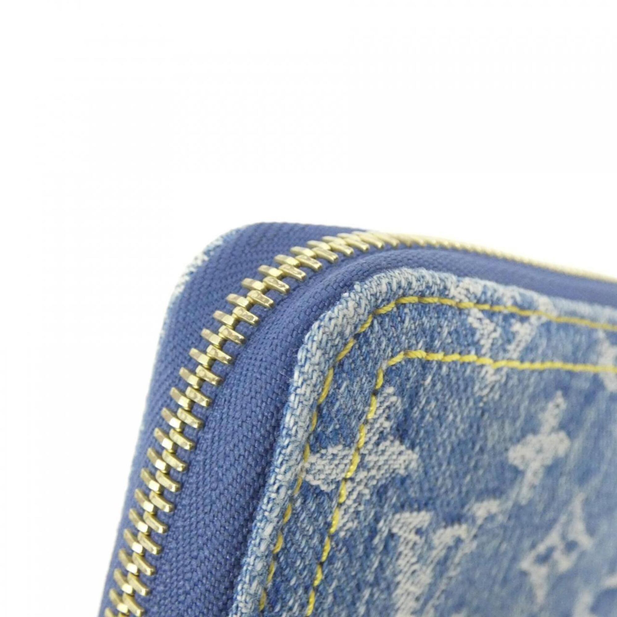 Louis Vuitton Blue Denim Canvas Long Wallet (Bi-Fold) (Pre-Owned)