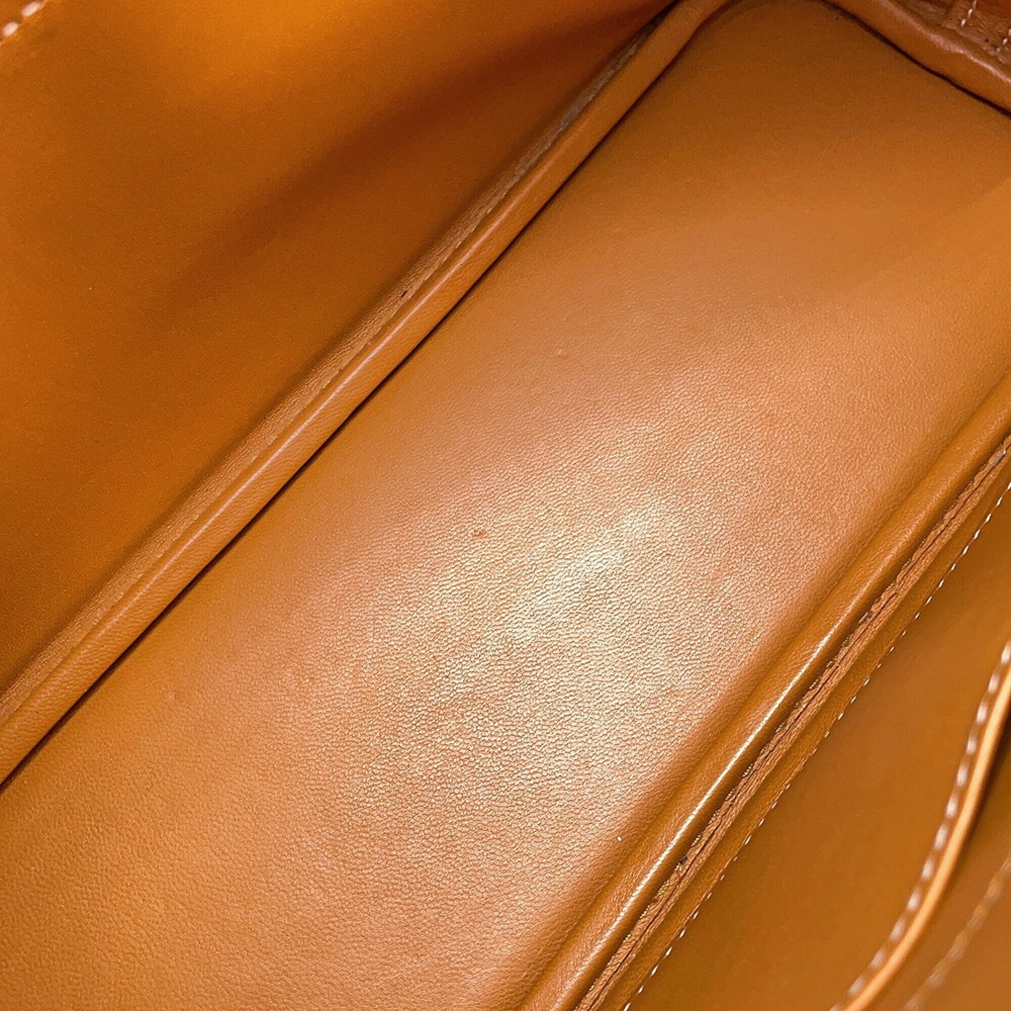 Hermes Gold Brown Epsom Leather Handbag Shoulder Bag (Pre-Owned)