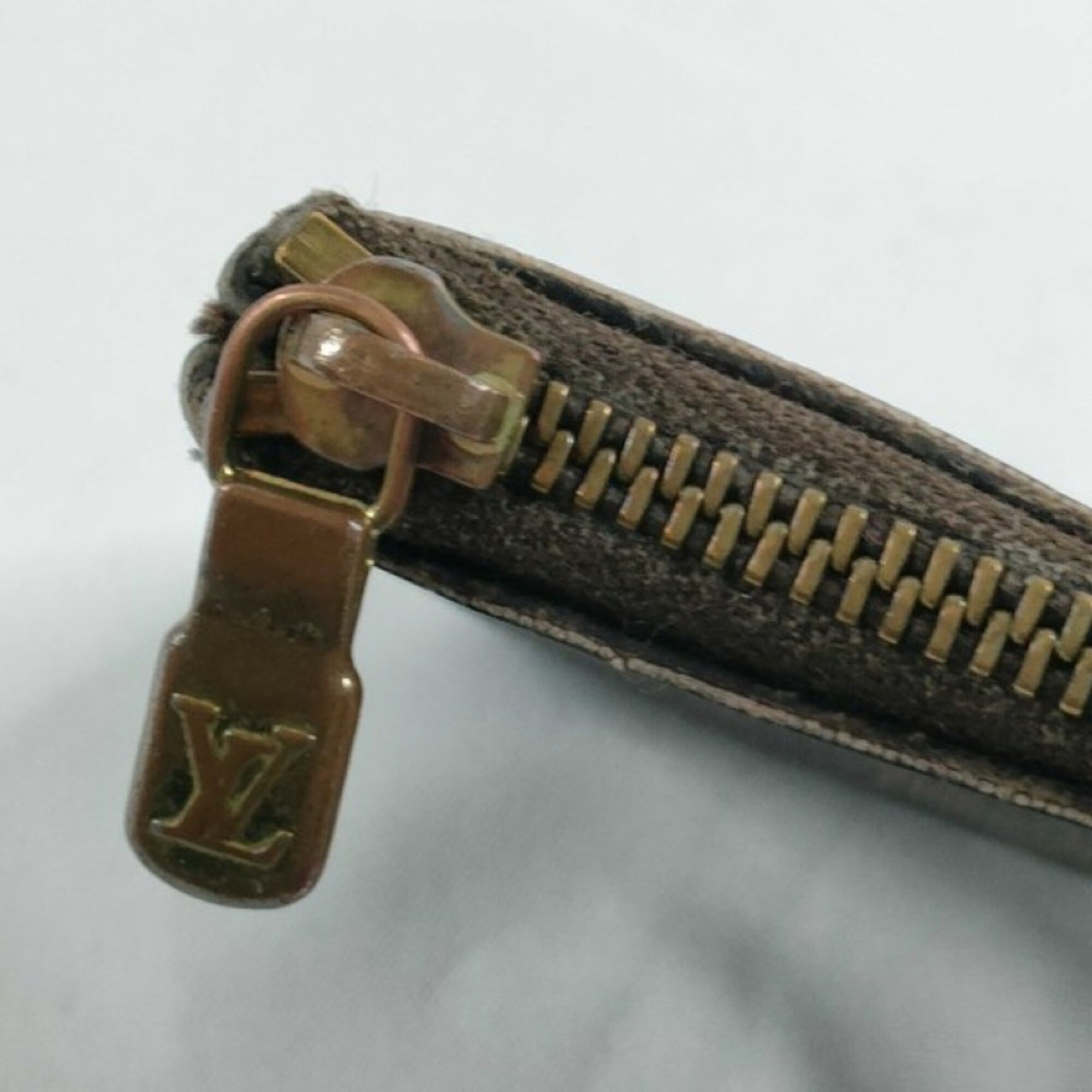 Louis Vuitton Brown Damier Canvas Ebene Damier Canvas Coin Purse/Coin Case (Pre-Owned)