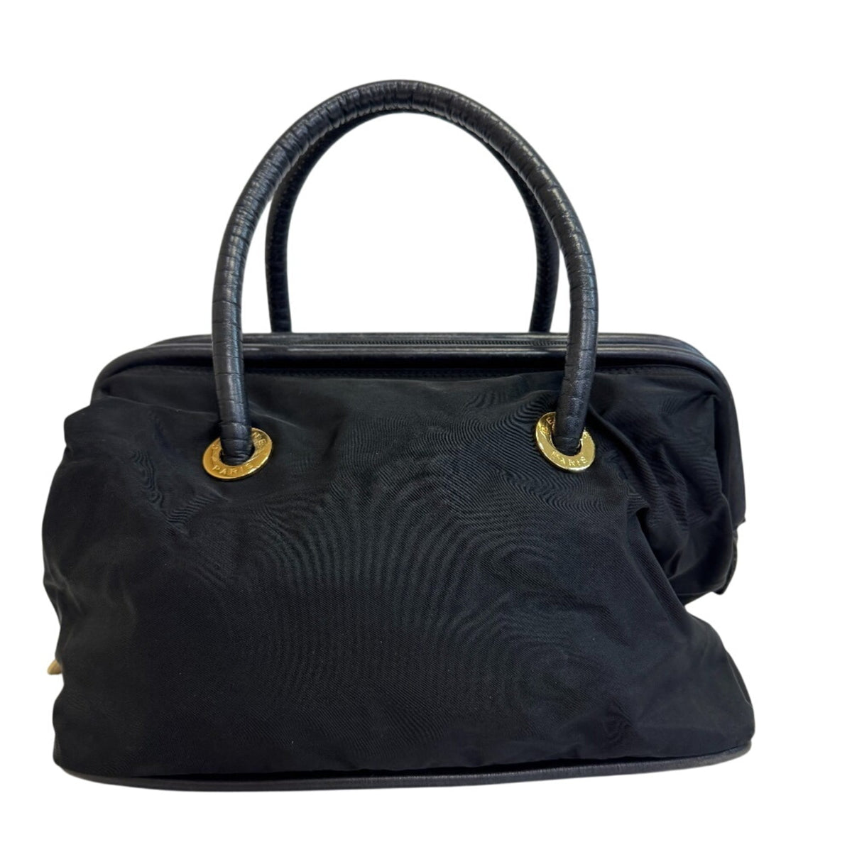Celine Black Nylon Leather Handbag (Pre-Owned)