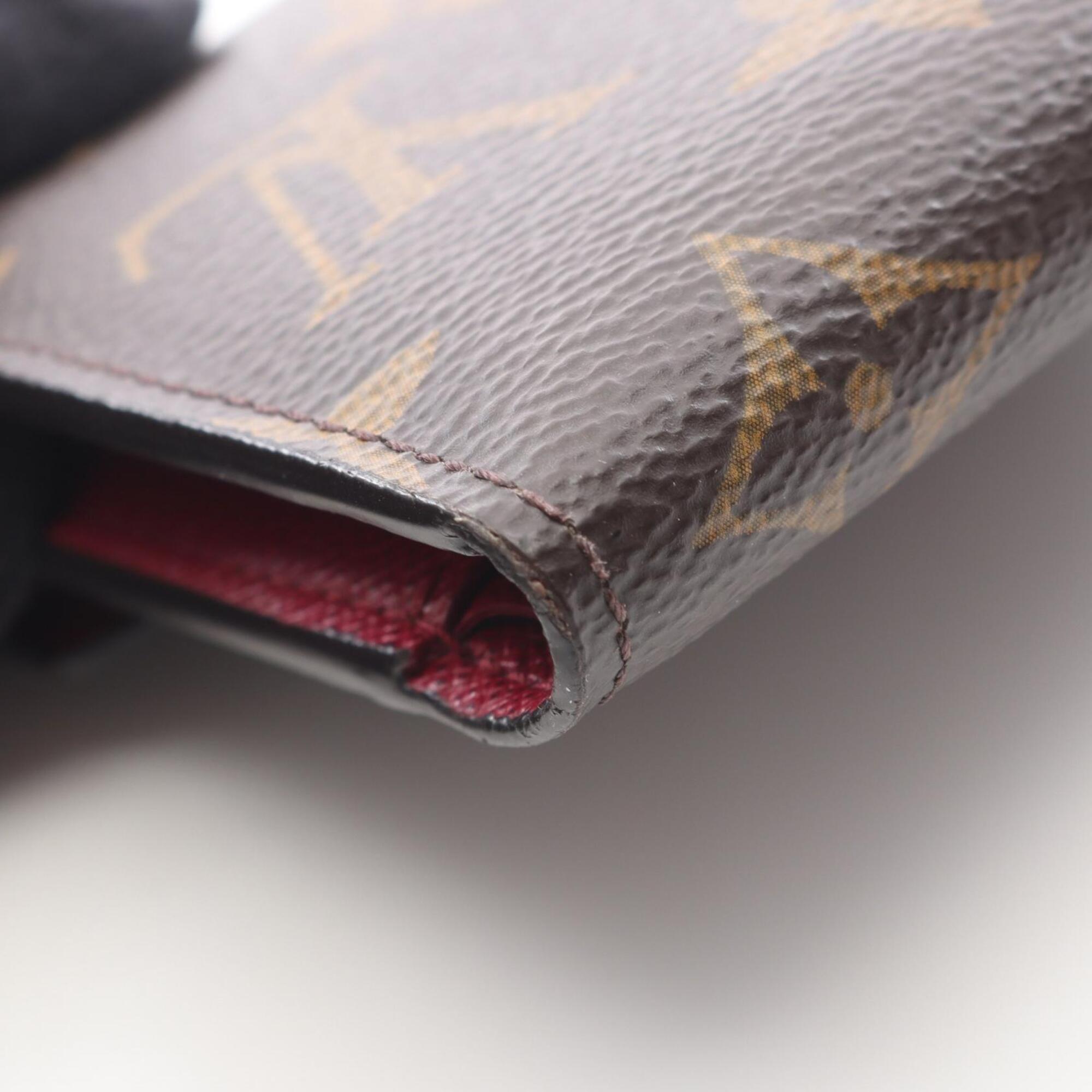 Louis Vuitton Brown Fuchsia Pink Pvc Leather Wallet (Tri-Fold) (Pre-Owned)