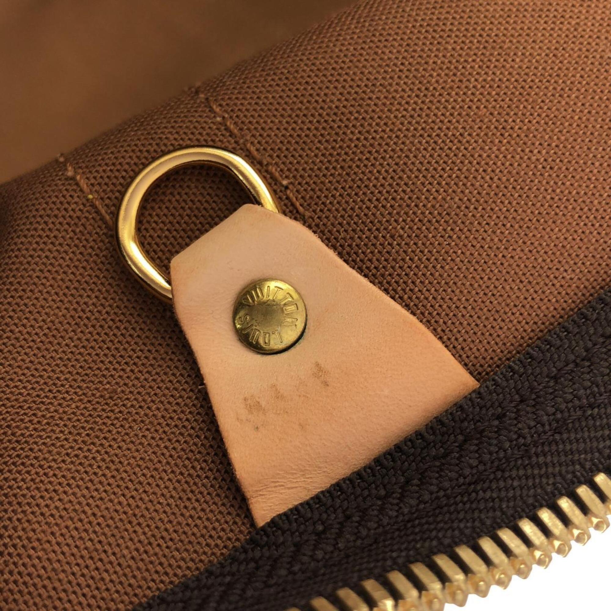 Louis Vuitton Monogram Marron Coated Canvas Boston Bag (Pre-Owned)