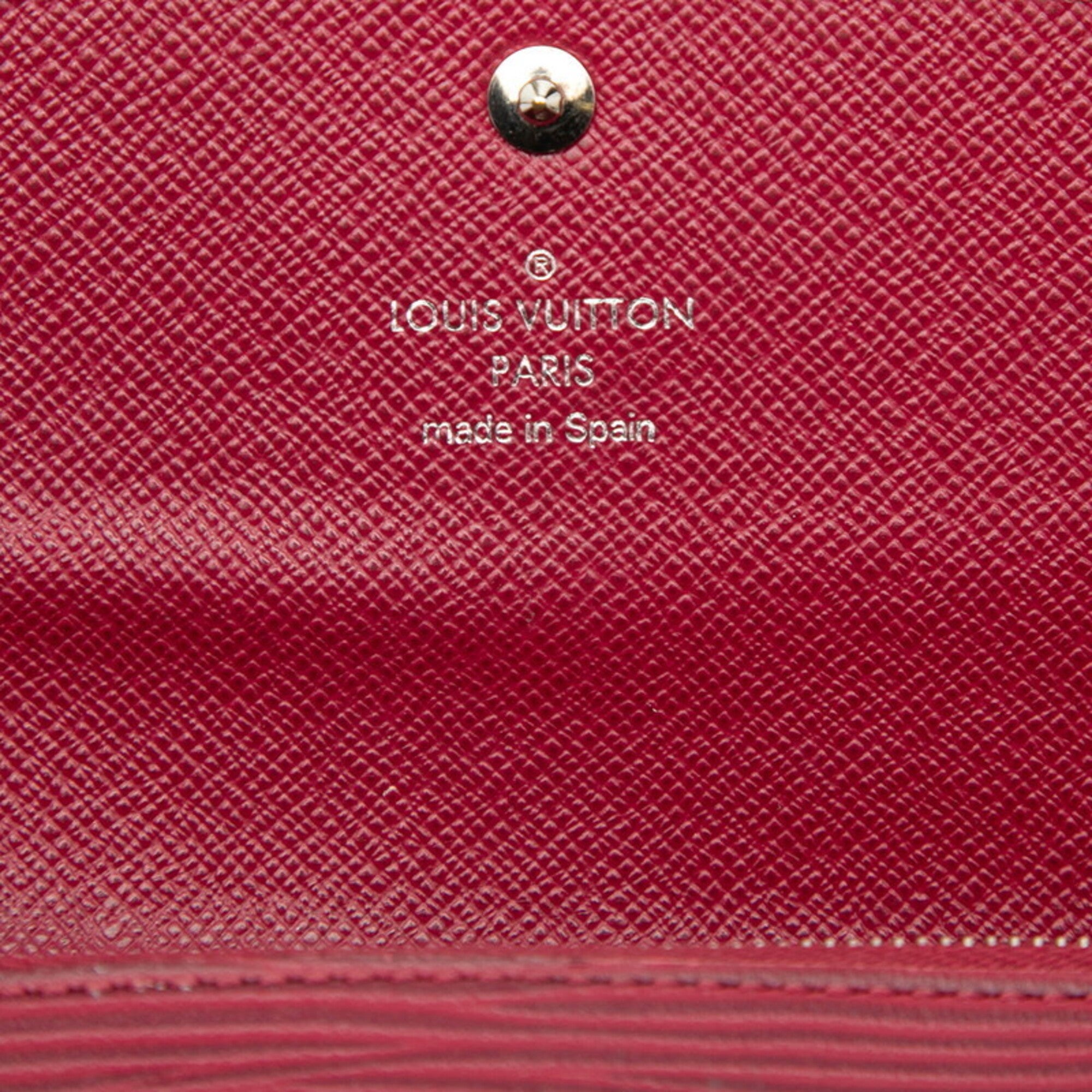 Louis Vuitton Epi Fuchsia Red Color Leather Long Wallet (Bi-Fold) (Pre-Owned)