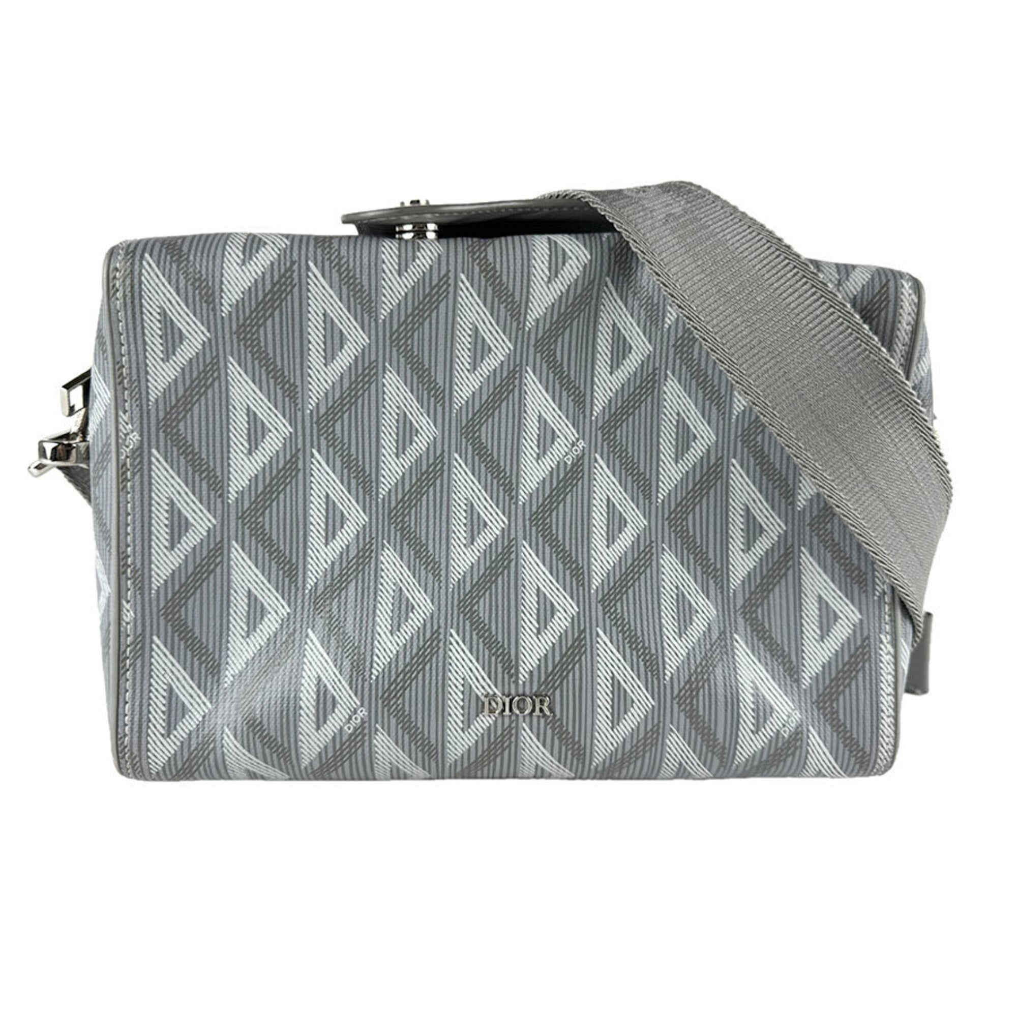 Christian Dior Gray Pvc Leather Shoulder Bag (Pre-Owned)