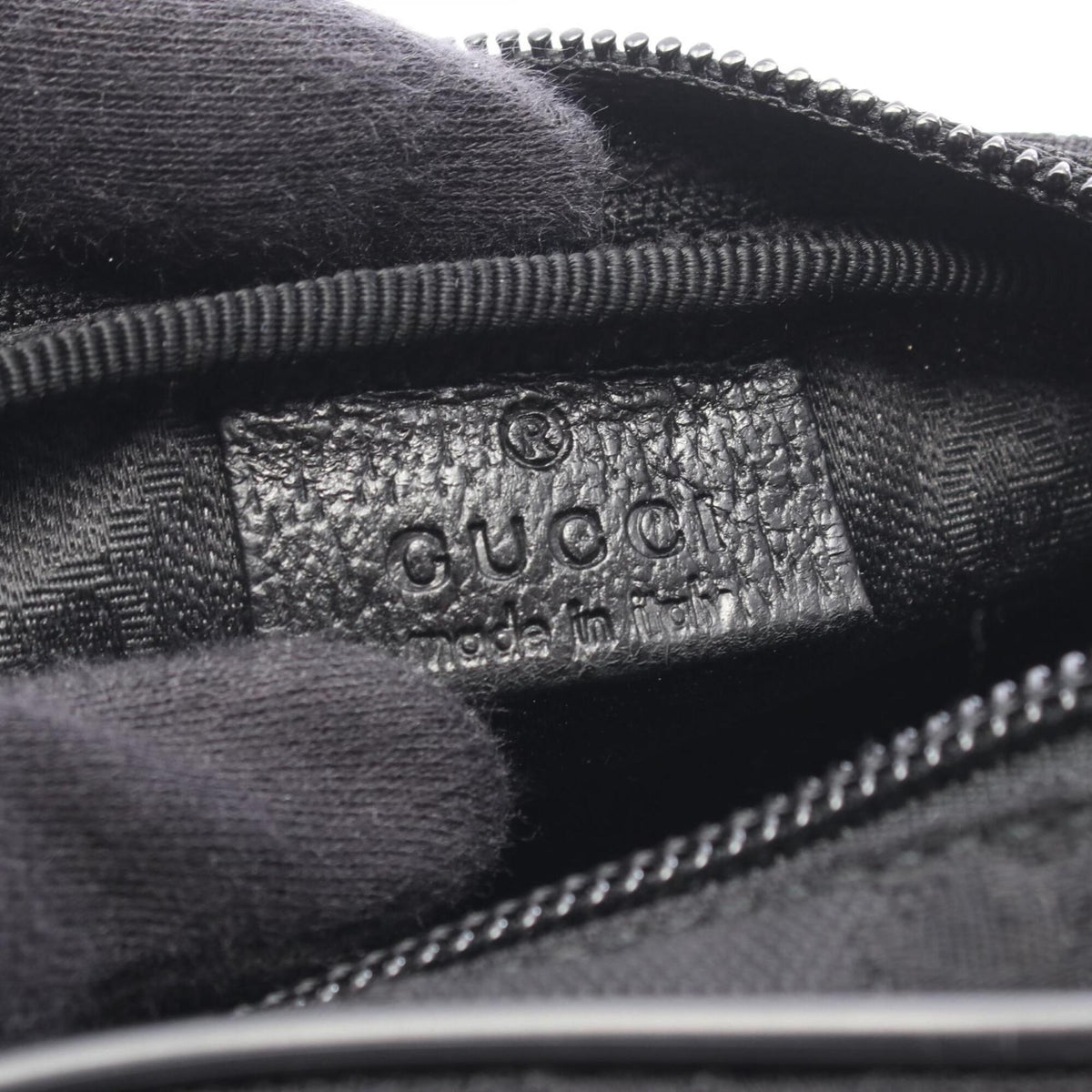 Gucci Black Canvas Leather Pouch (Pre-Owned)