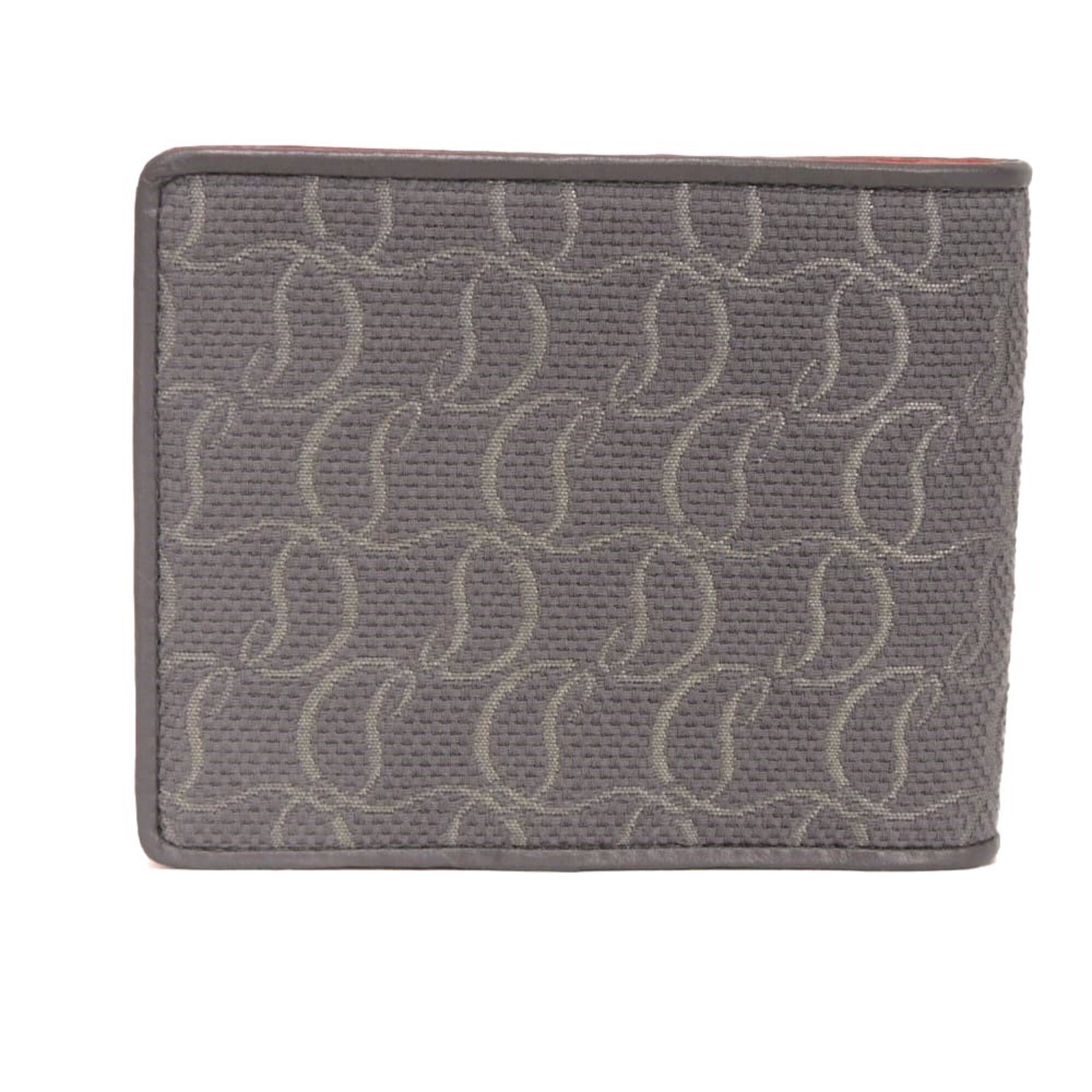 Christian Louboutin Gray Cotton Wallet (Bi-Fold) (Pre-Owned)