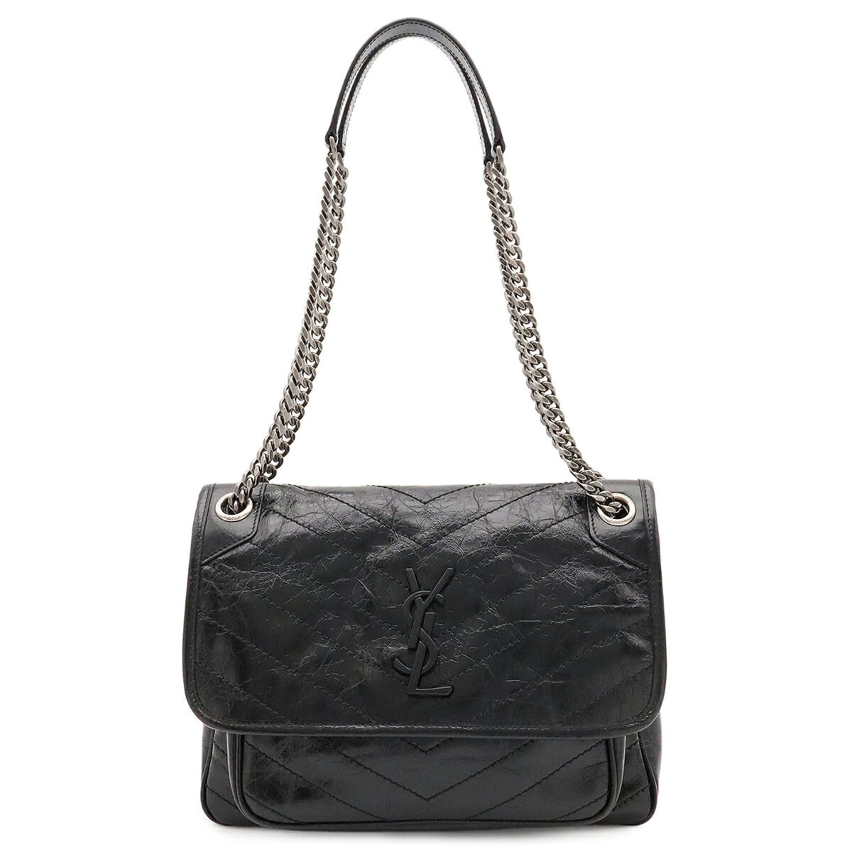 Yves Saint Laurent Black Leather Shoulder Bag (Pre-Owned)