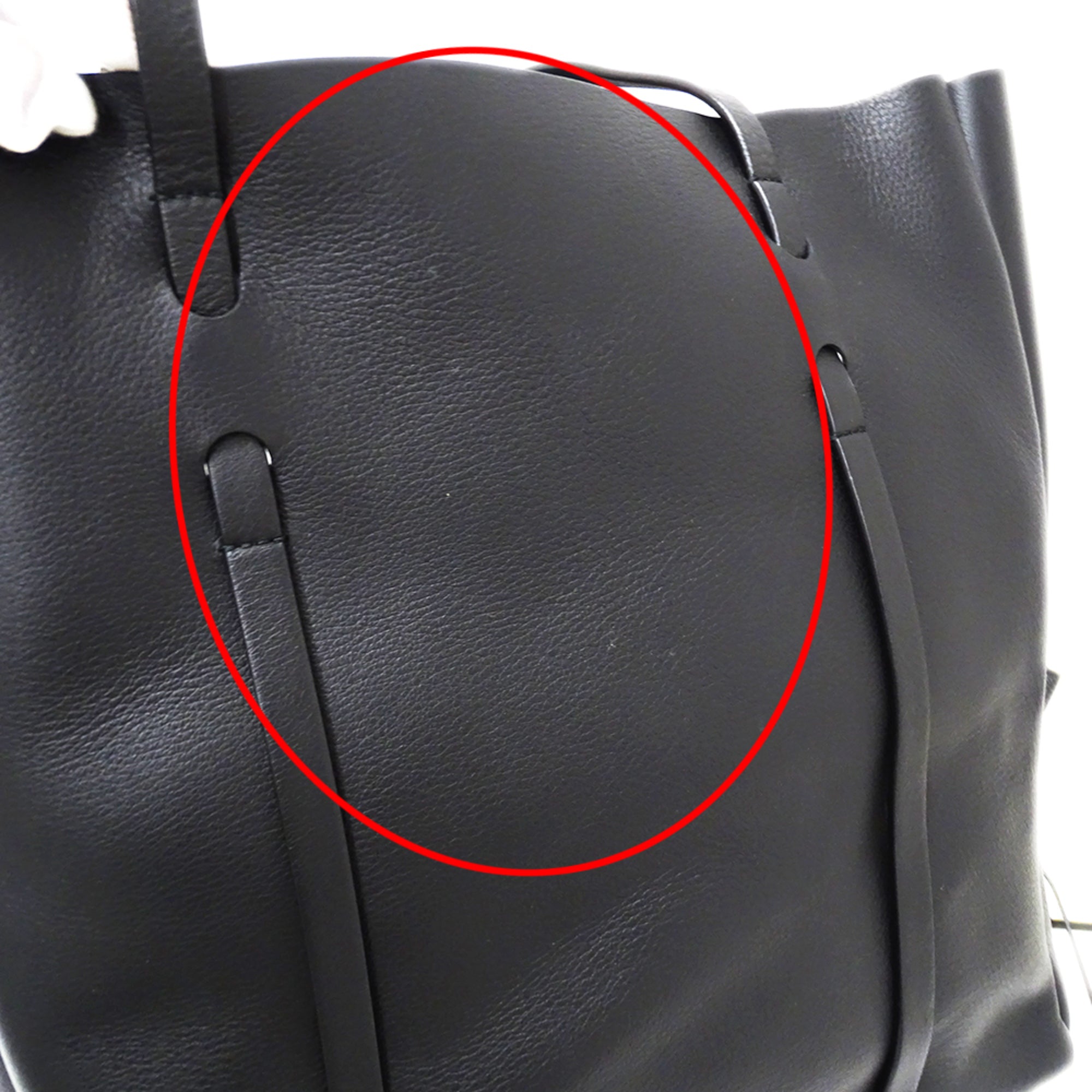 Balenciaga Black Leather Handbag Tote Bag (Pre-Owned)