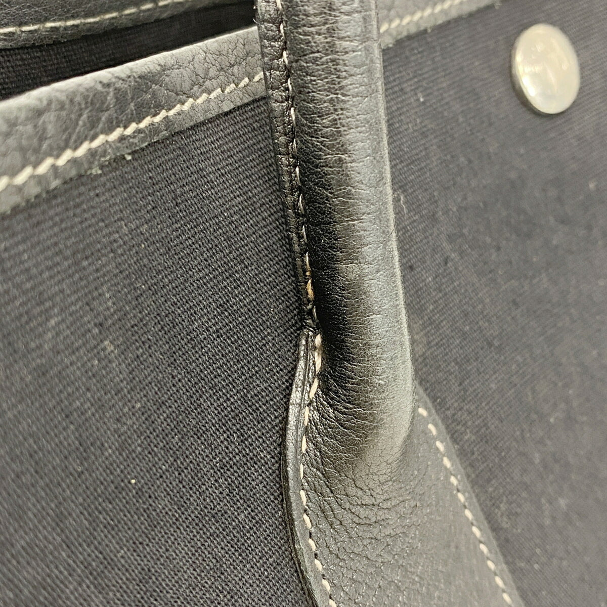 Hermes Black Toile Officier Tote Bag (Pre-Owned)