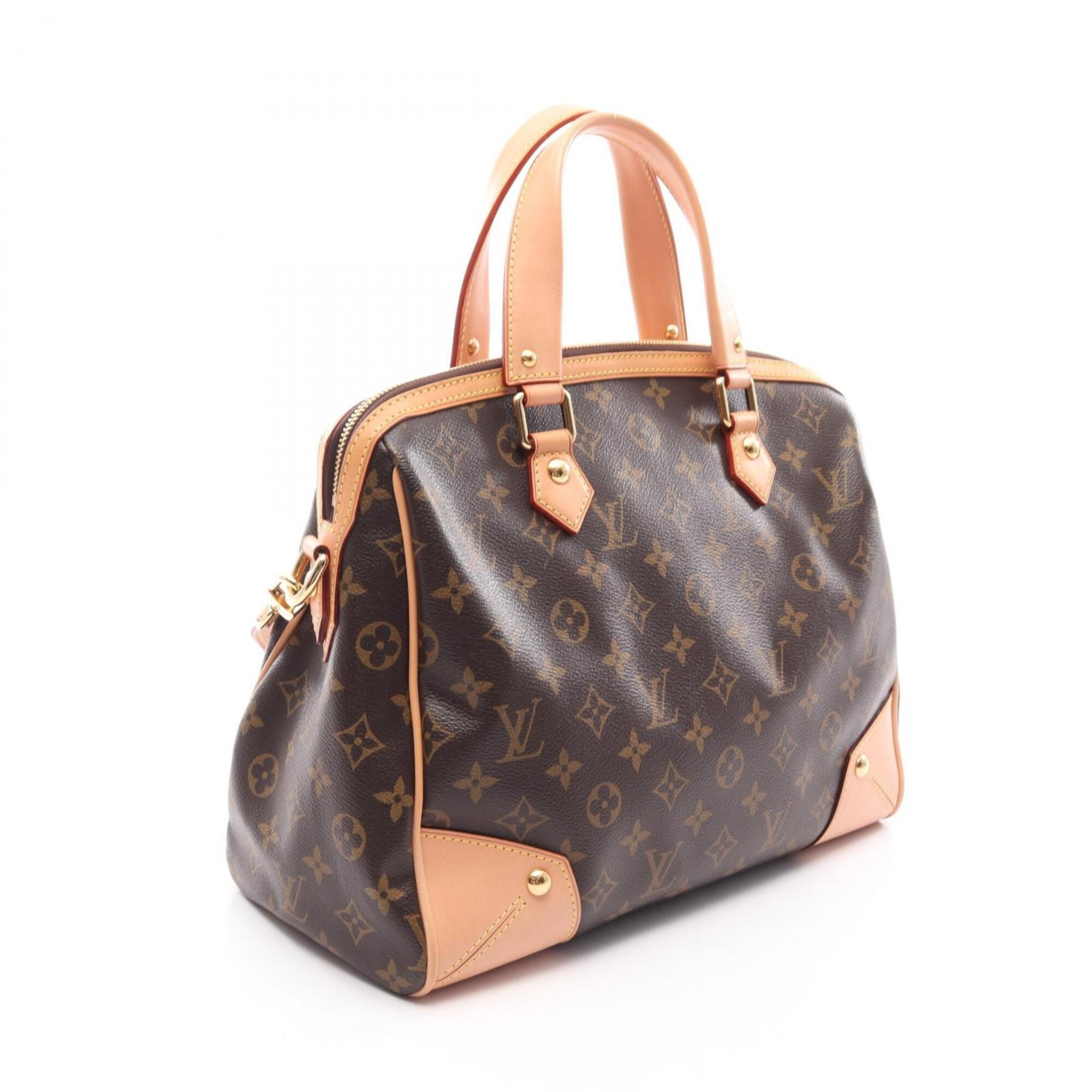 Louis Vuitton Brown Monogram Coated Canvas Leather Handbag (Pre-Owned)