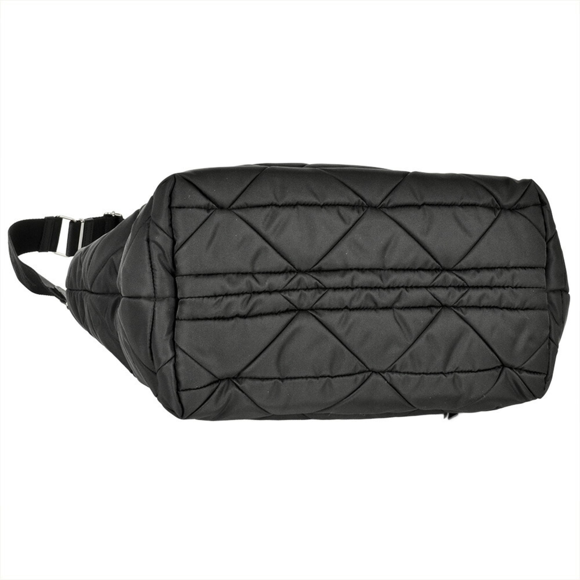 Prada Black Nylon Nappa Leather Leather Tote Bag (Pre-Owned)