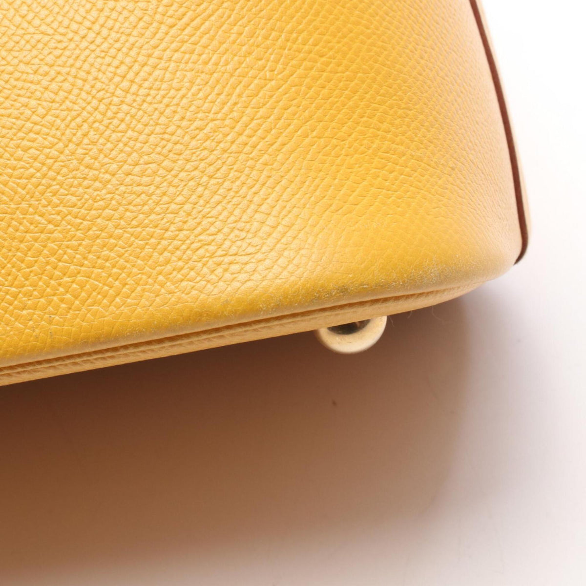 Hermes Yellow Courchevel Leather Handbag (Pre-Owned)