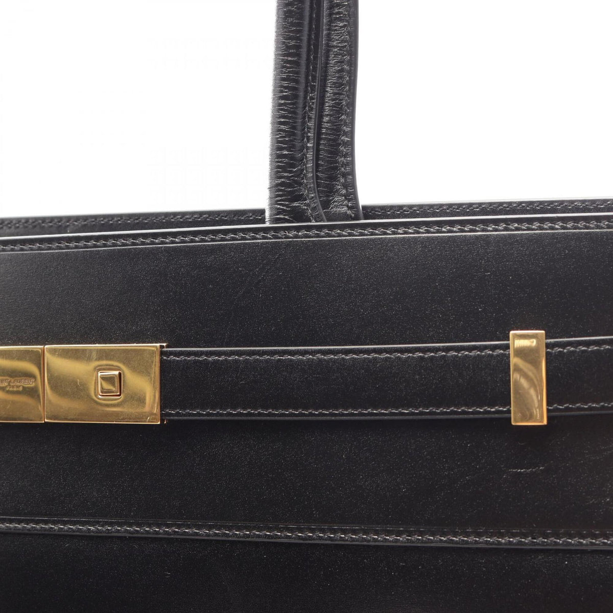Yves Saint Laurent Black Leather Tote Bag (Pre-Owned)