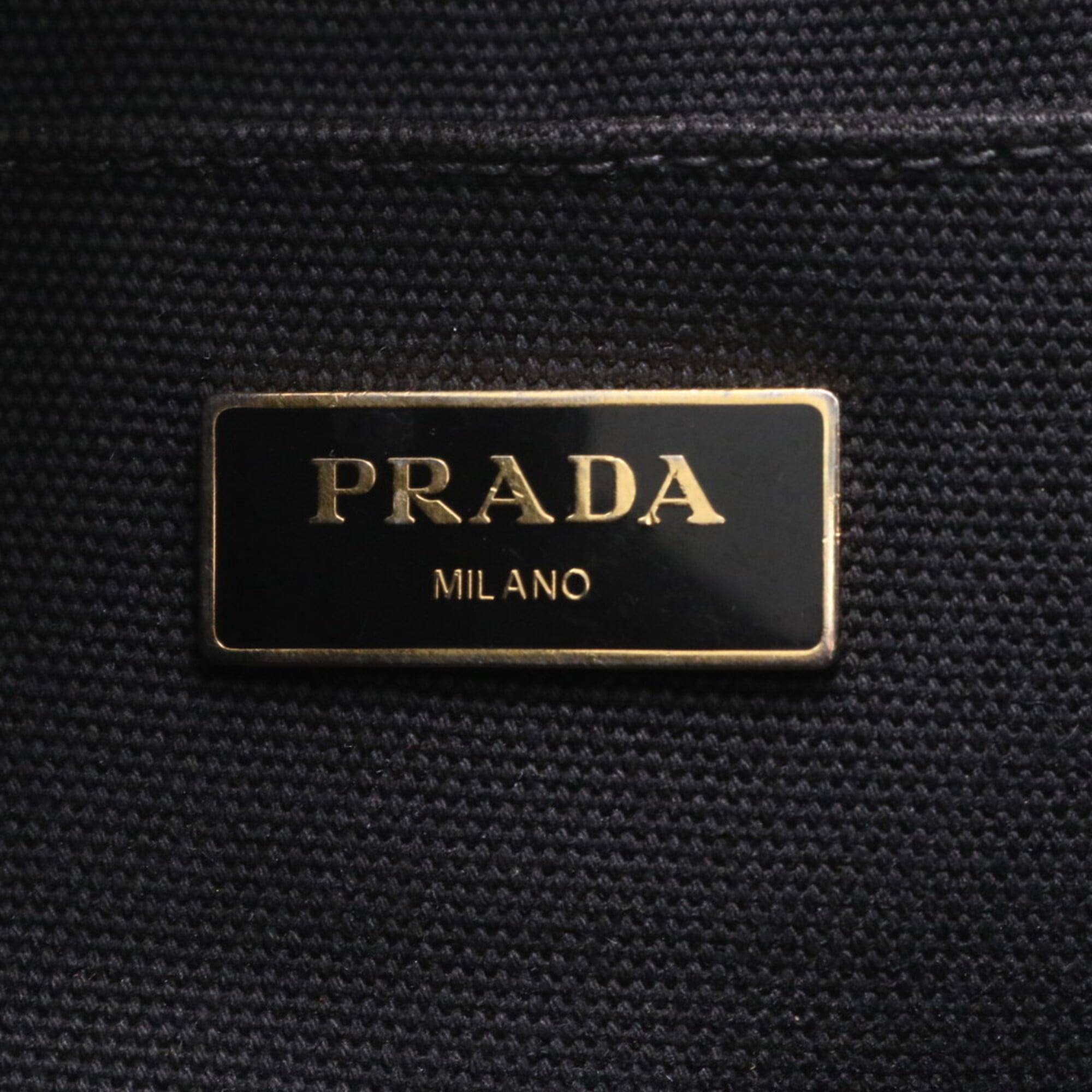 Prada Black Canvas Handbag Tote Bag (Pre-Owned)