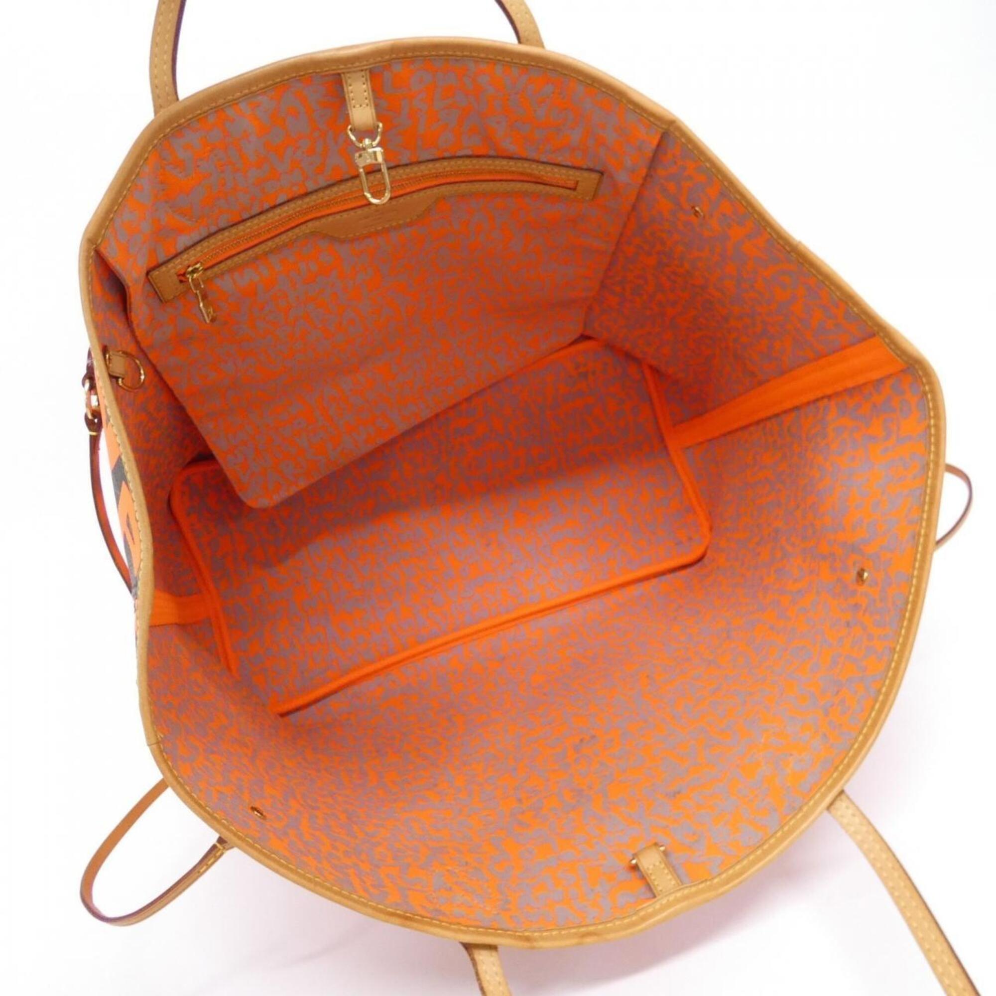 Louis Vuitton Marron Orange Coated Canvas Handbag (Pre-Owned)