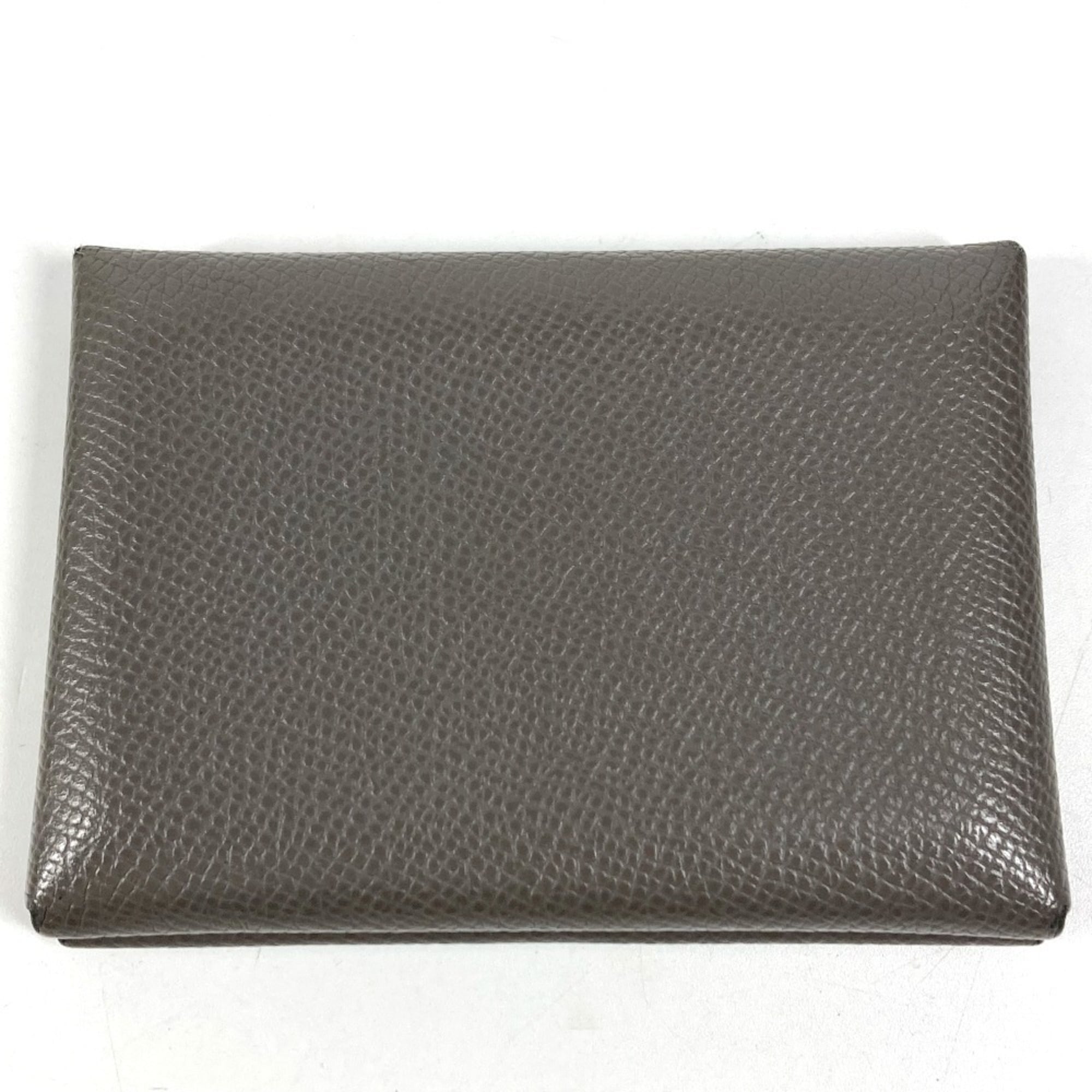 Hermes Gray Chevre Leather Wallet (Bi-Fold) (Pre-Owned)