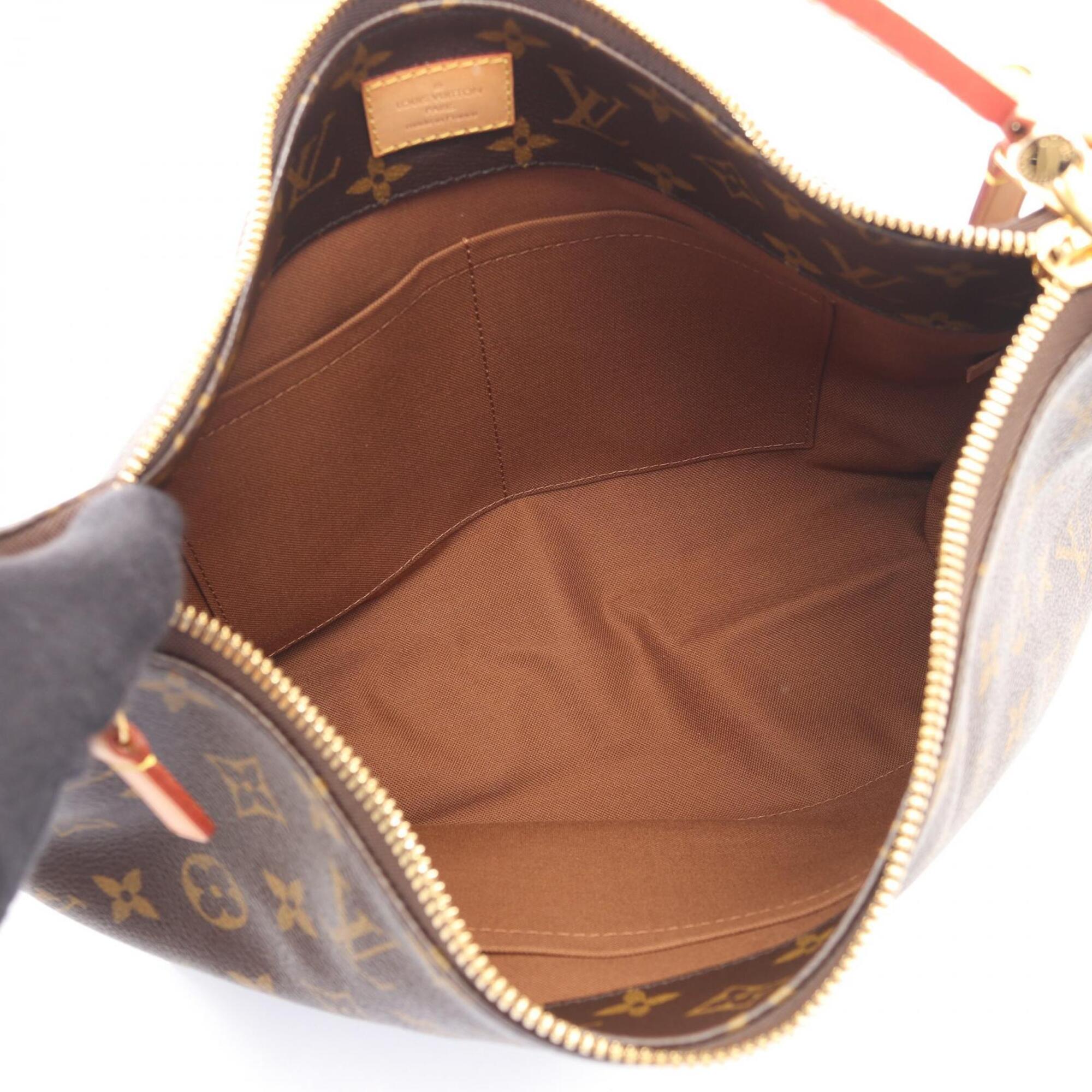Louis Vuitton Brown Monogram Coated Canvas Leather Handbag Shoulder Bag (Pre-Owned)